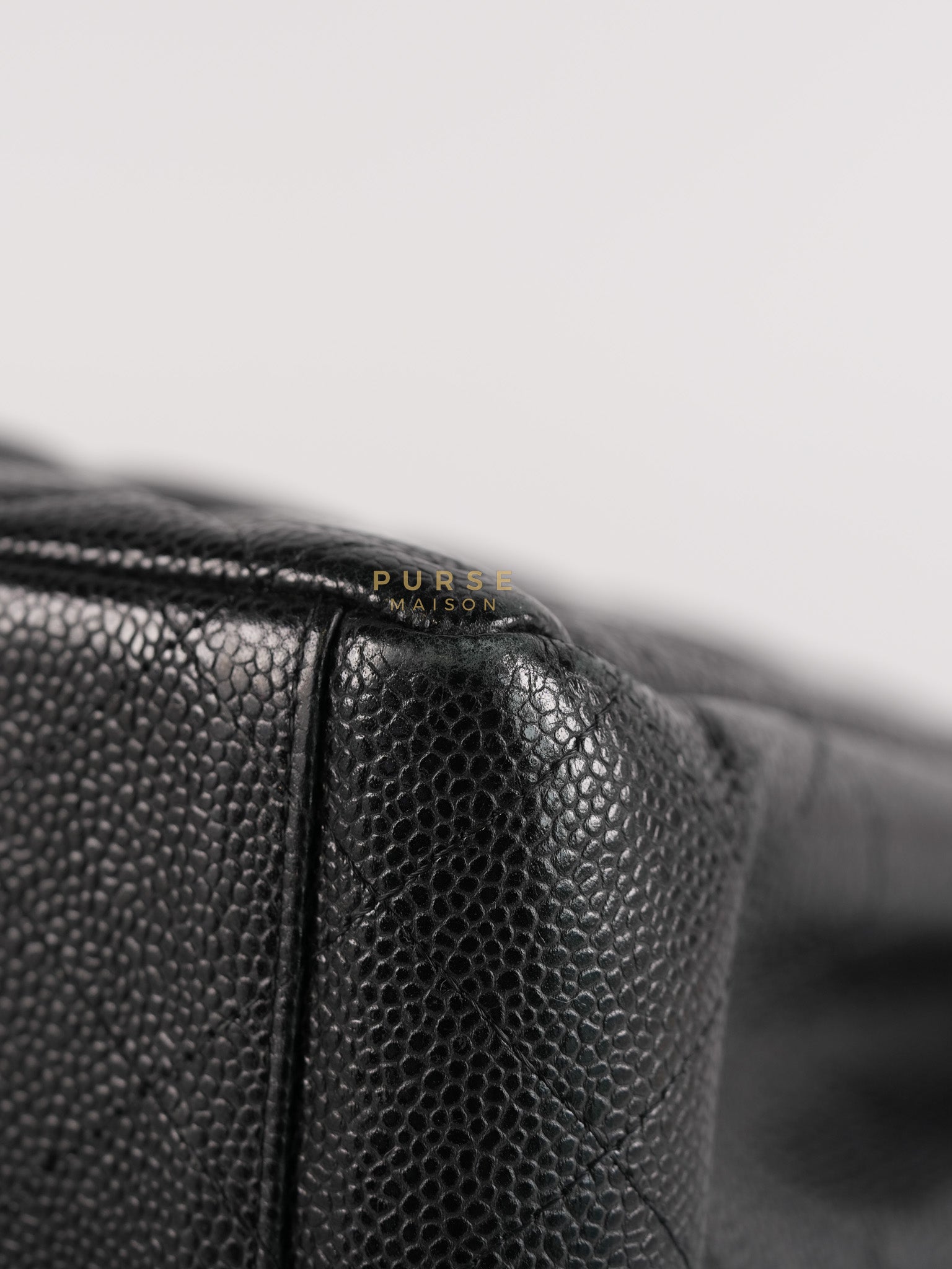 Classic Double Flap Maxi in Black Caviar Leather & Gold Hardware (Series 19) | Purse Maison Luxury Bags Shop