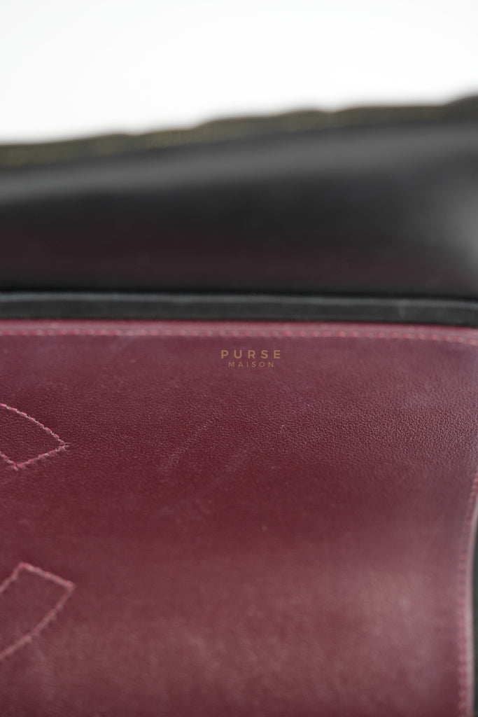 Classic Double Flap Maxi in Black Lambskin Leather and Gold Hardware Series 14 | Purse Maison Luxury Bags Shop
