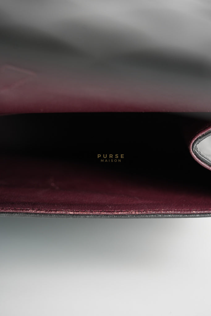 Classic Double Flap Maxi in Black Lambskin Leather and Gold Hardware Series 14 | Purse Maison Luxury Bags Shop