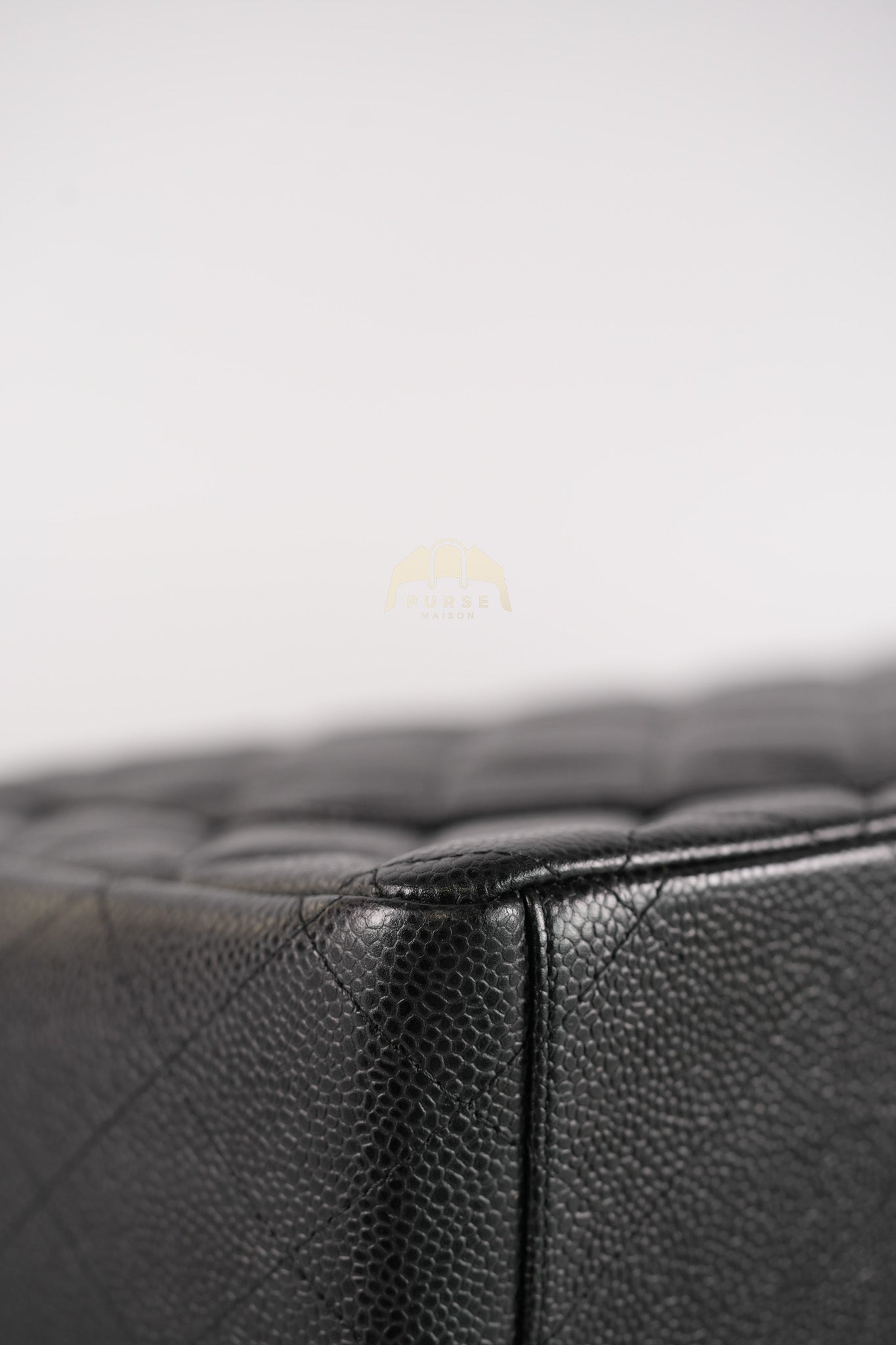 Classic Double Flap Maxi in Black Quilted Caviar Leather & Gold Hardware Series 15 | Purse Maison Luxury Bags Shop