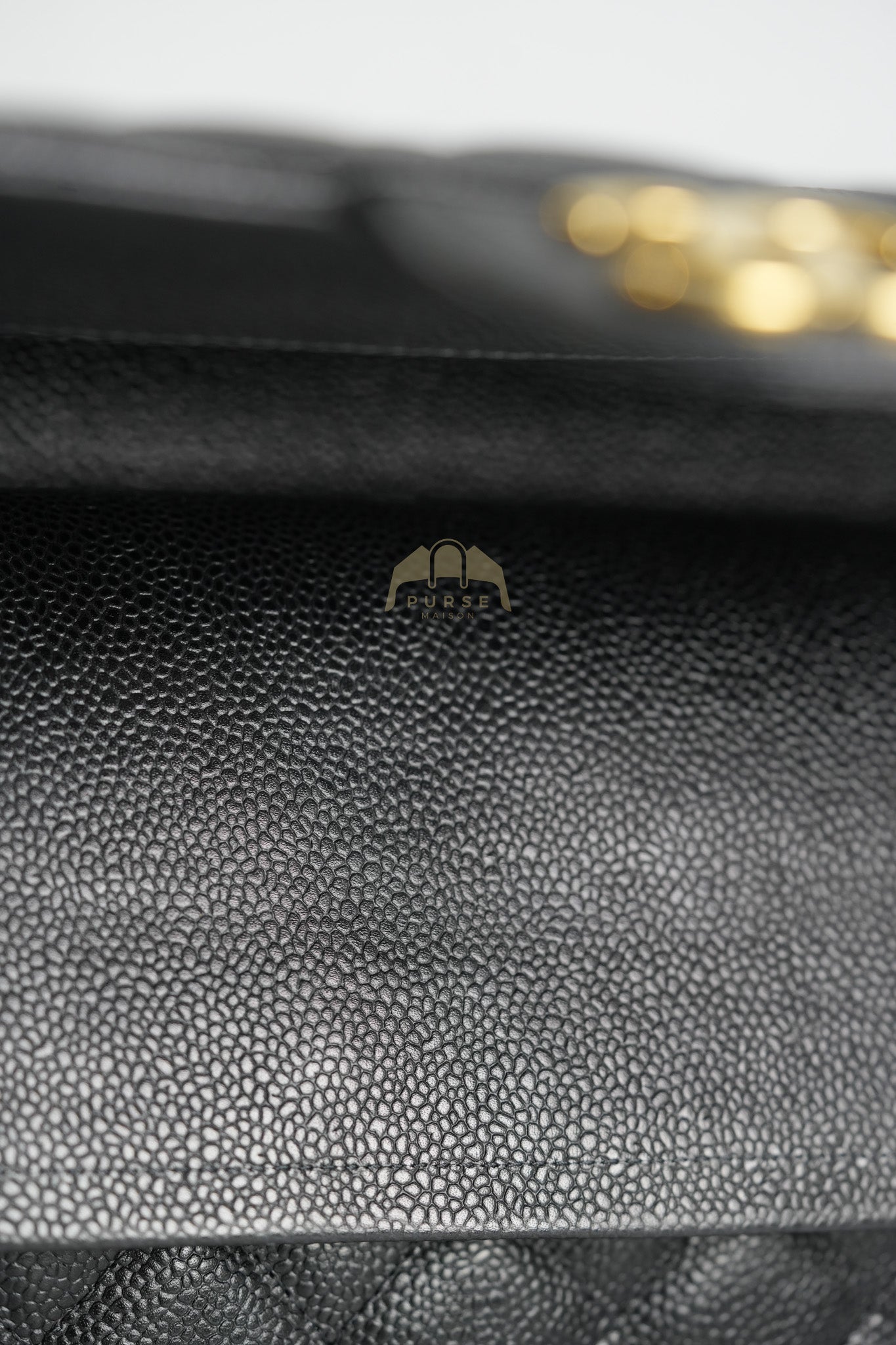 Classic Double Flap Maxi in Black Quilted Caviar Leather & Gold Hardware Series 15 | Purse Maison Luxury Bags Shop