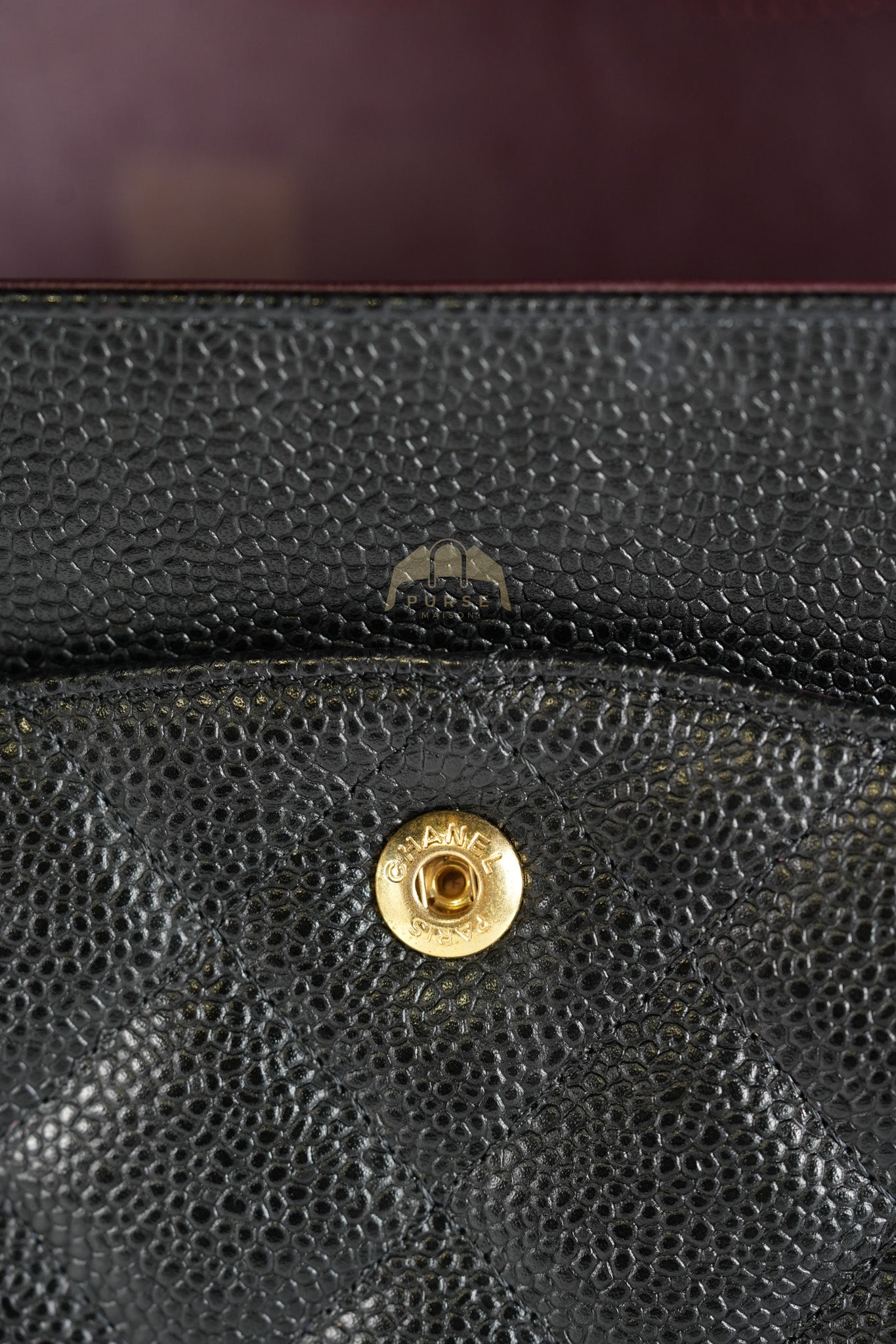 Classic Double Flap Maxi in Black Quilted Caviar Leather & Gold Hardware Series 15 | Purse Maison Luxury Bags Shop