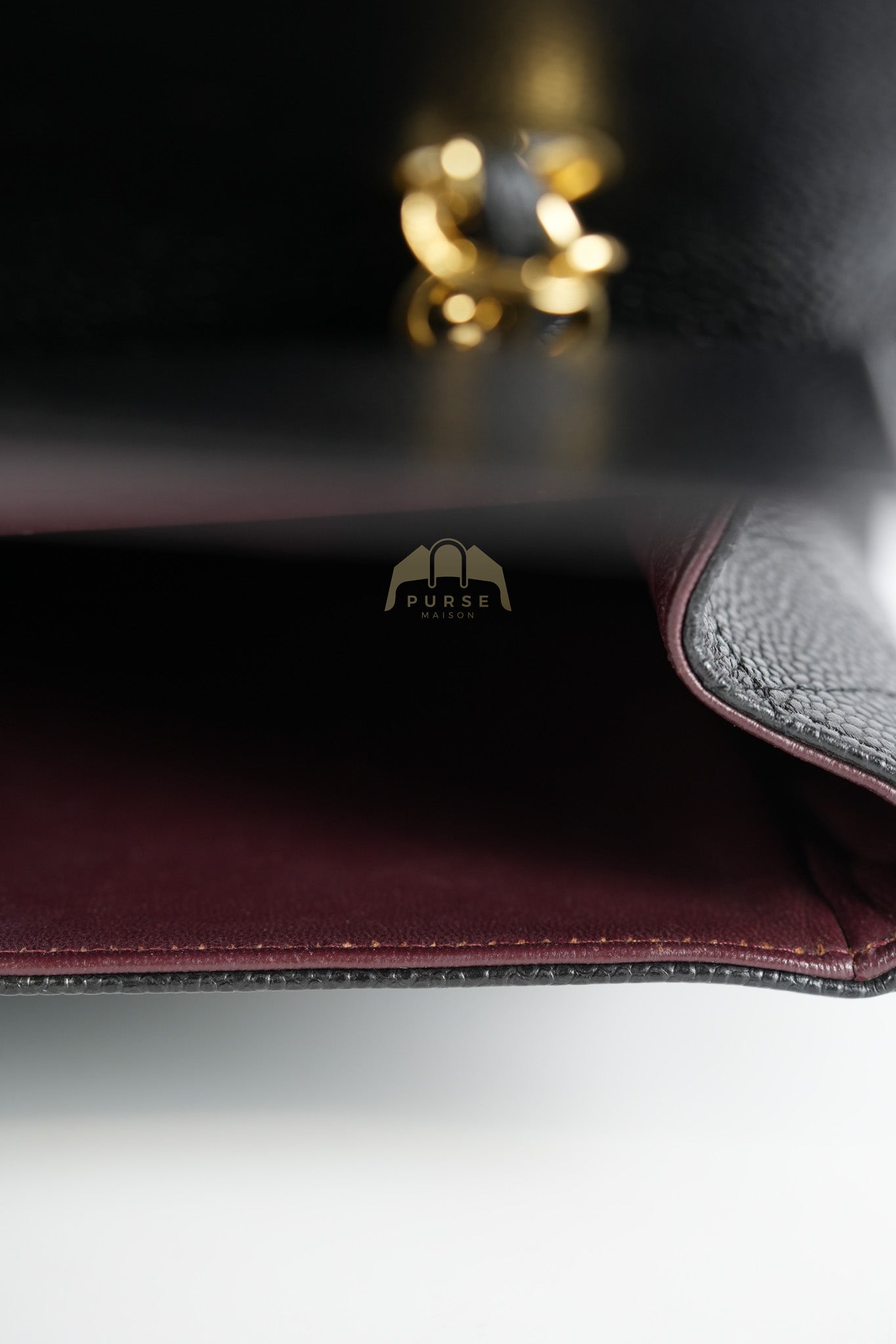 Classic Double Flap Maxi in Black Quilted Caviar Leather & Gold Hardware Series 15 | Purse Maison Luxury Bags Shop