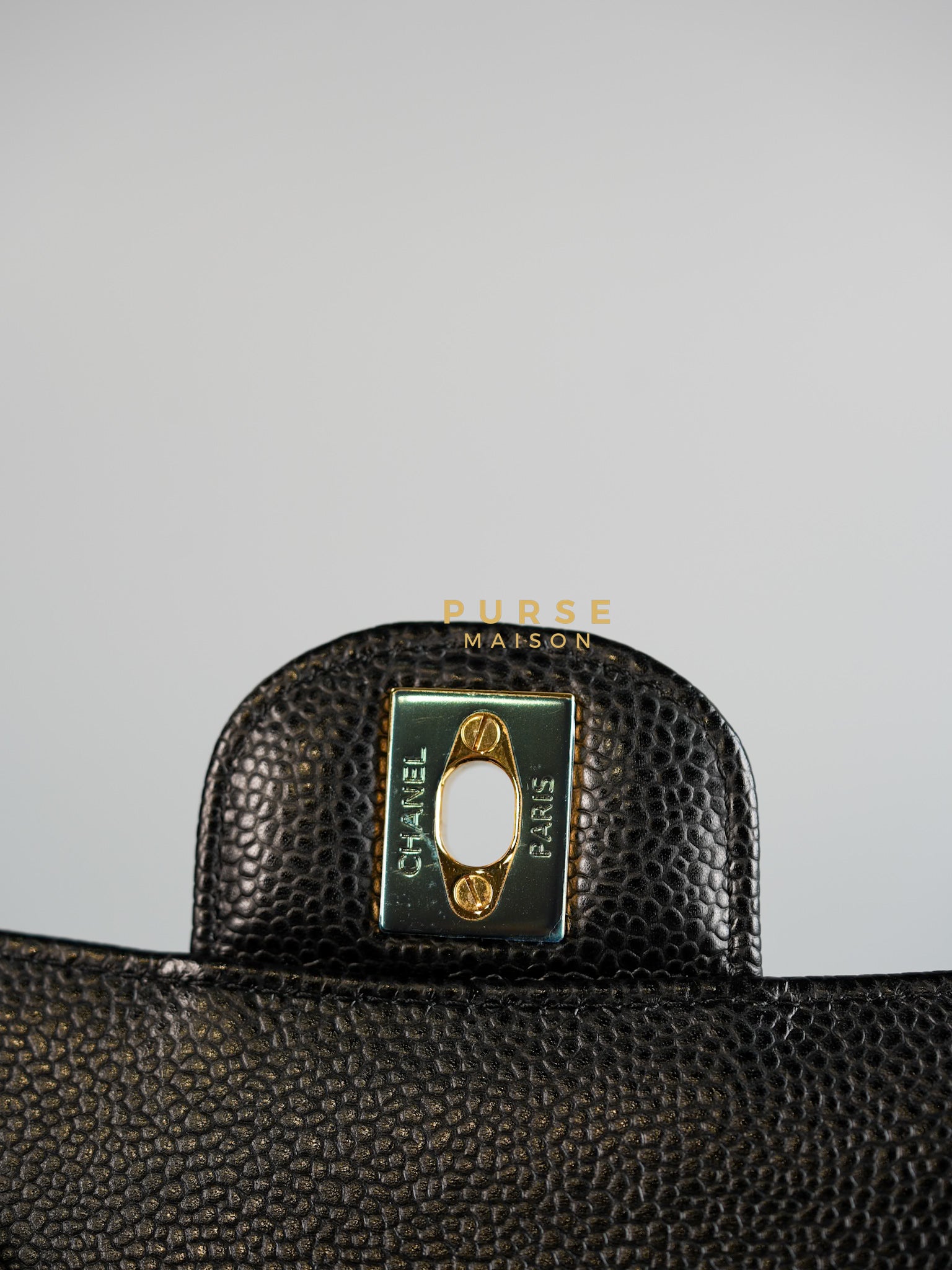 Classic Double Flap Medium Bag in Black Caviar Leather & Gold Hardware Series 21 | Purse Maison Luxury Bags Shop