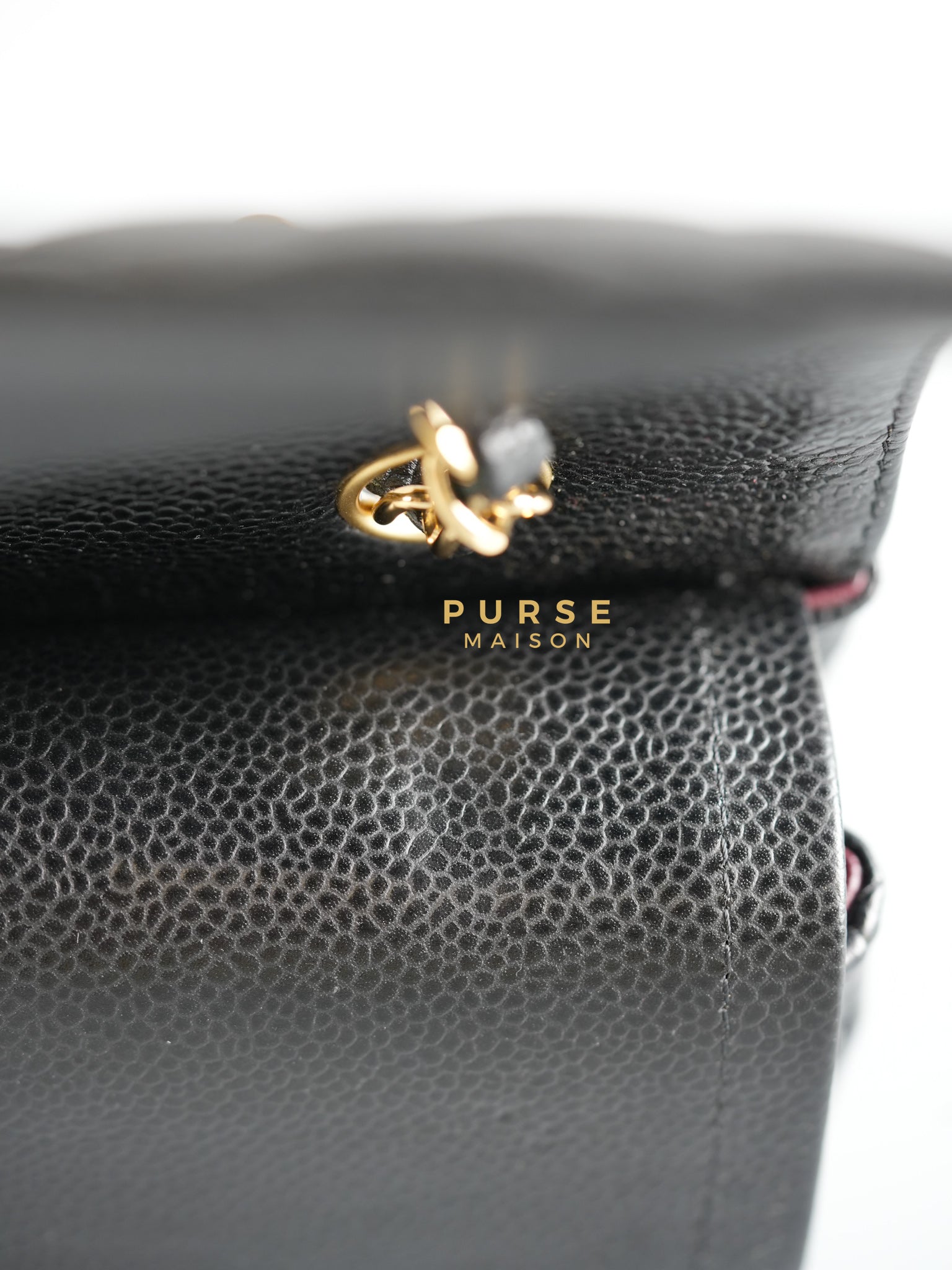 Classic Double Flap Medium Bag in Black Caviar Leather & Gold Hardware Series 21 | Purse Maison Luxury Bags Shop