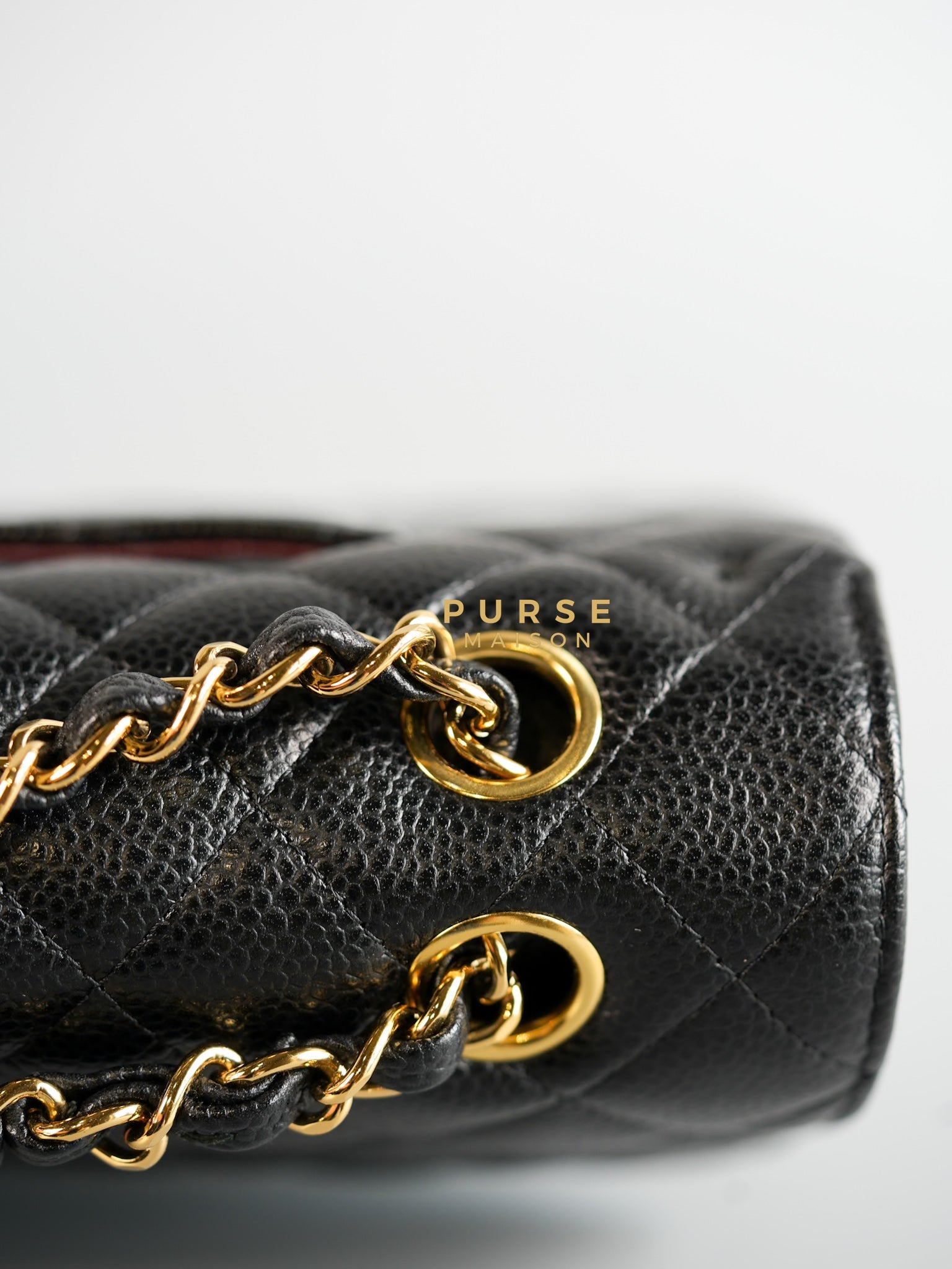 Classic Double Flap Medium Bag in Black Caviar Leather & Gold Hardware Series 21 | Purse Maison Luxury Bags Shop