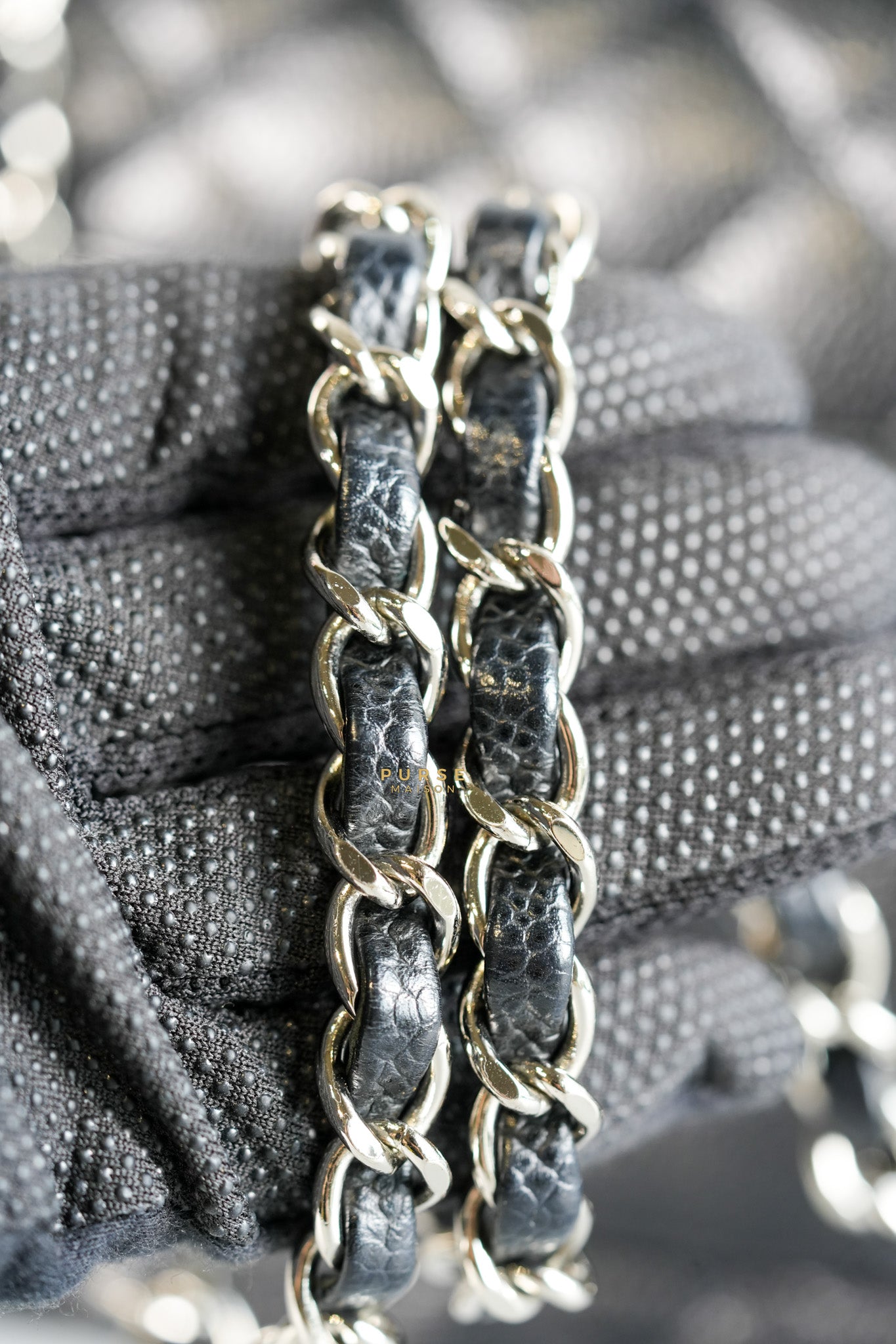Classic Double Flap Medium Black Caviar Leather & Silver Hardware (Series 11) | Purse Maison Luxury Bags Shop