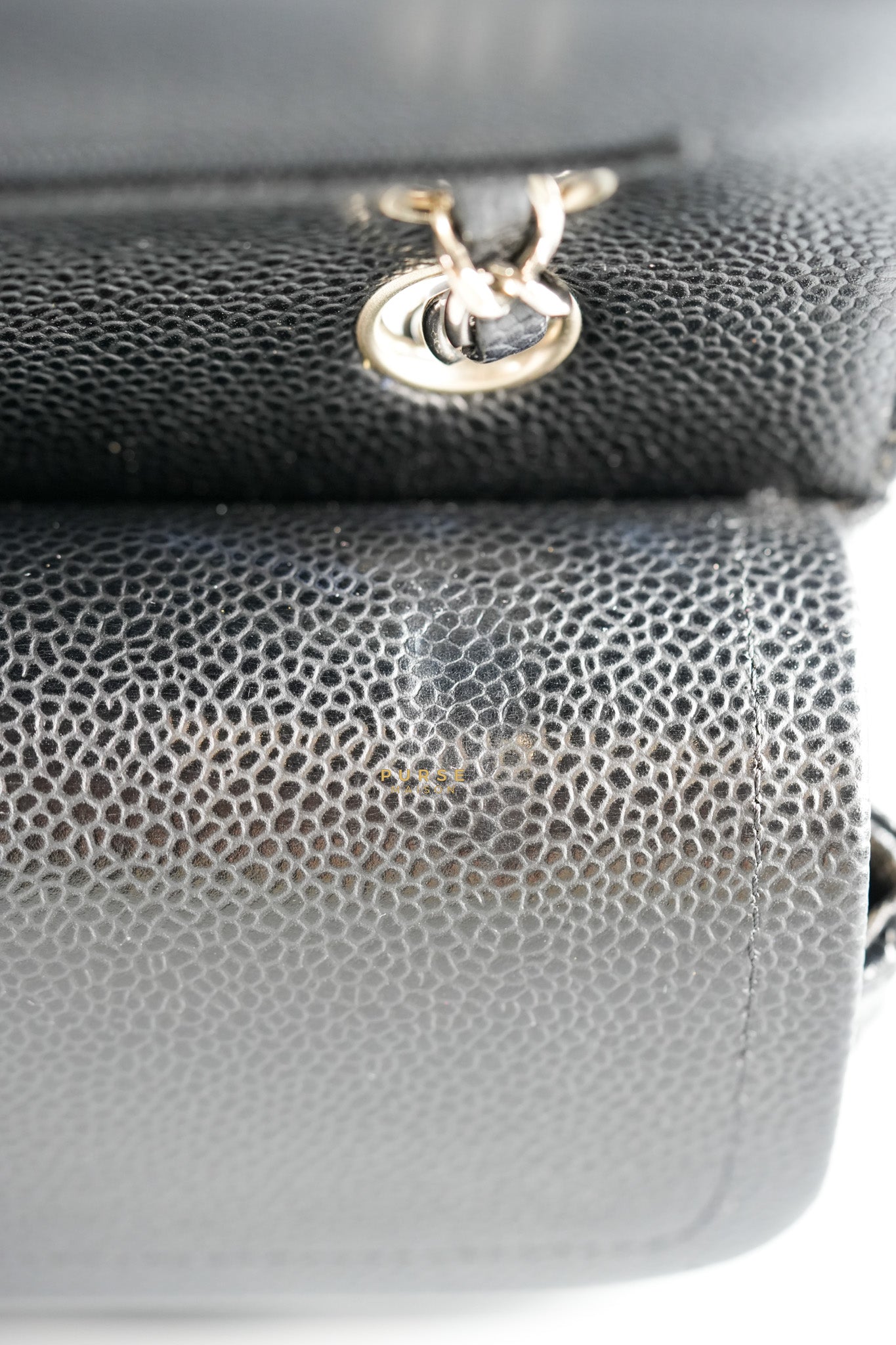 Classic Double Flap Medium Black Caviar Leather & Silver Hardware (Series 11) | Purse Maison Luxury Bags Shop