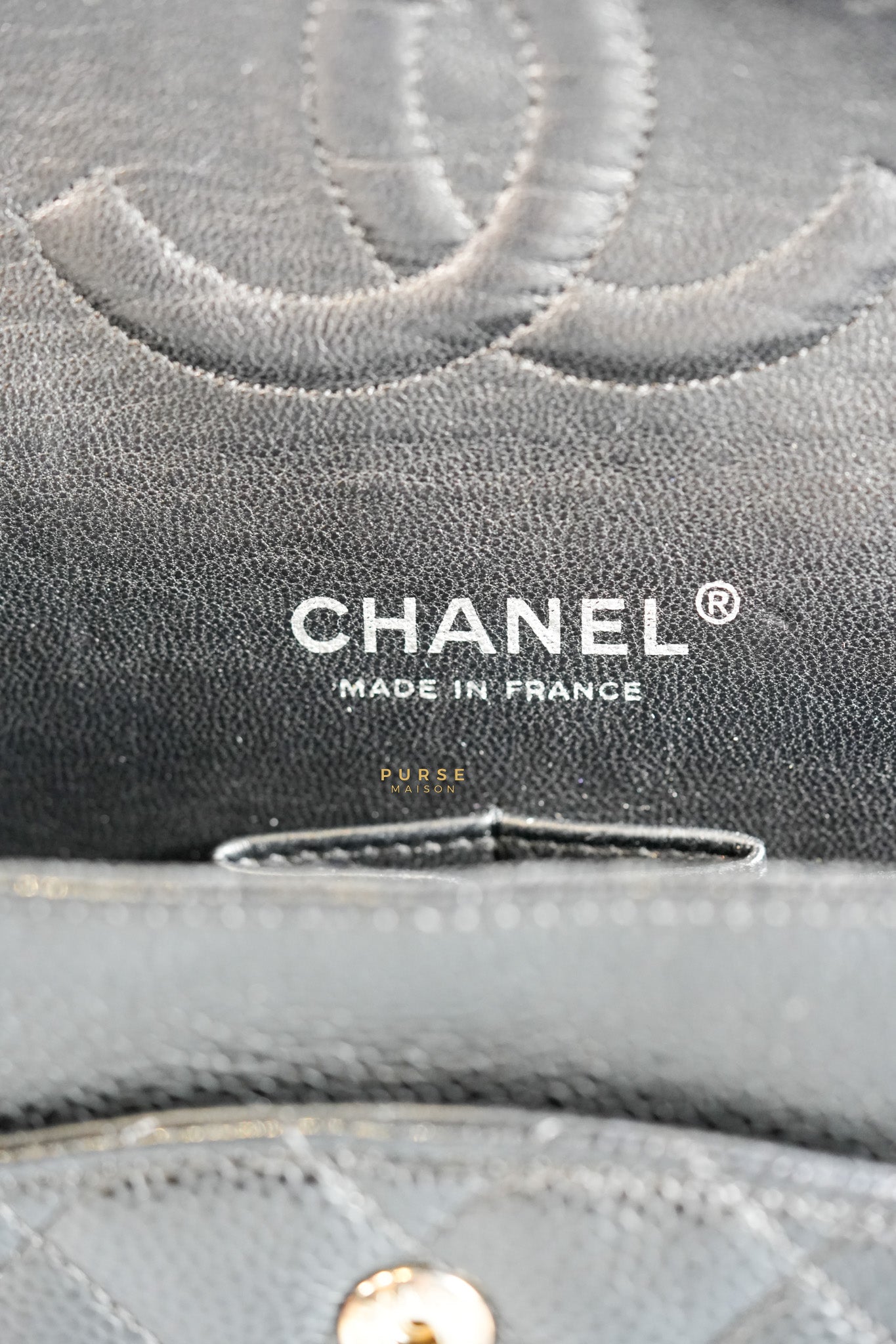 Classic Double Flap Medium Black Caviar Leather & Silver Hardware (Series 11) | Purse Maison Luxury Bags Shop