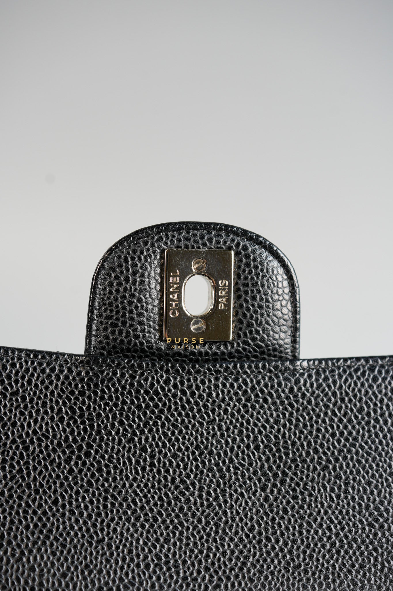 Classic Double Flap Medium Black Caviar Leather & Silver Hardware (Series 11) | Purse Maison Luxury Bags Shop