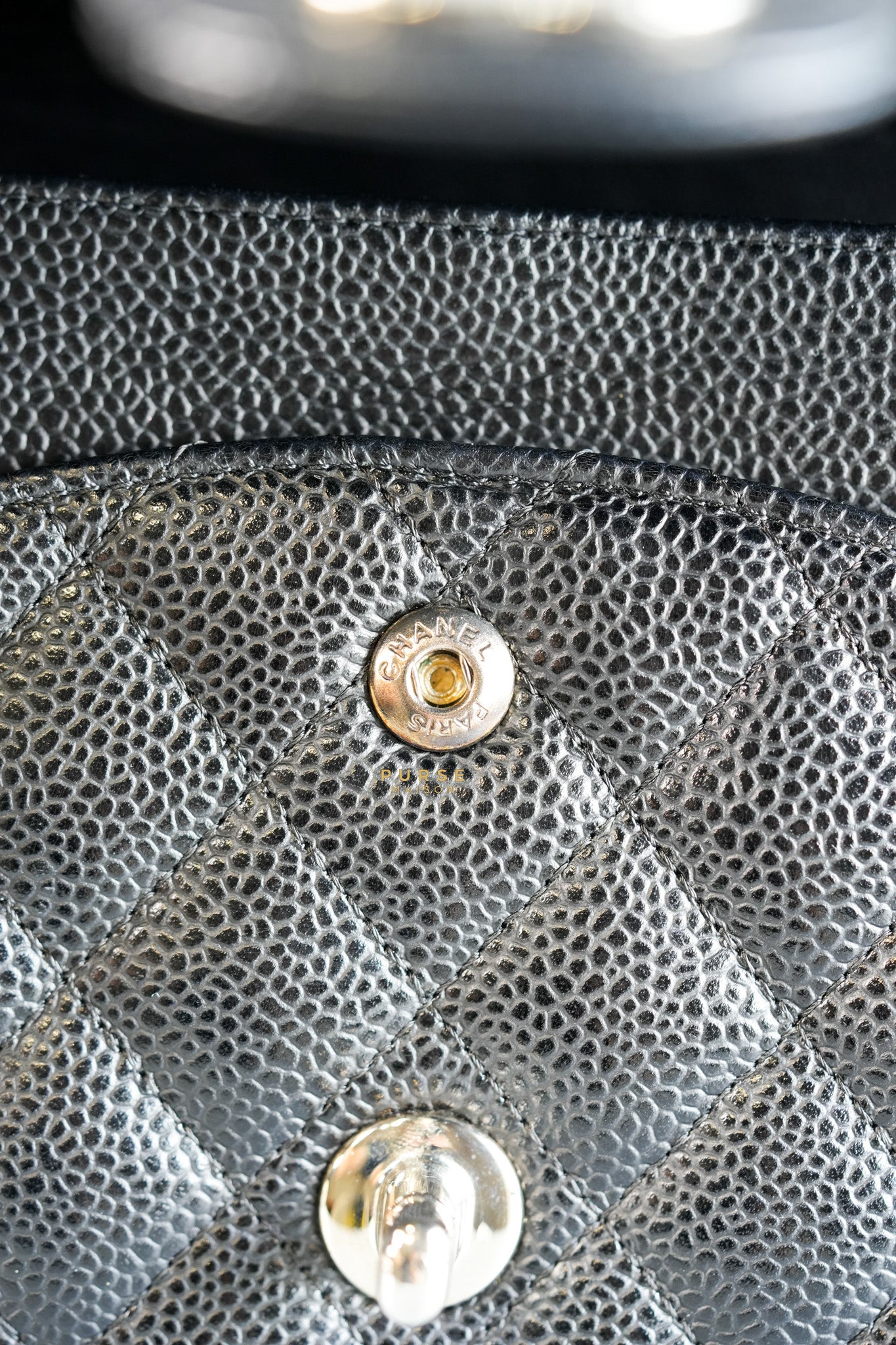 Classic Double Flap Medium Black Caviar Leather & Silver Hardware (Series 11) | Purse Maison Luxury Bags Shop
