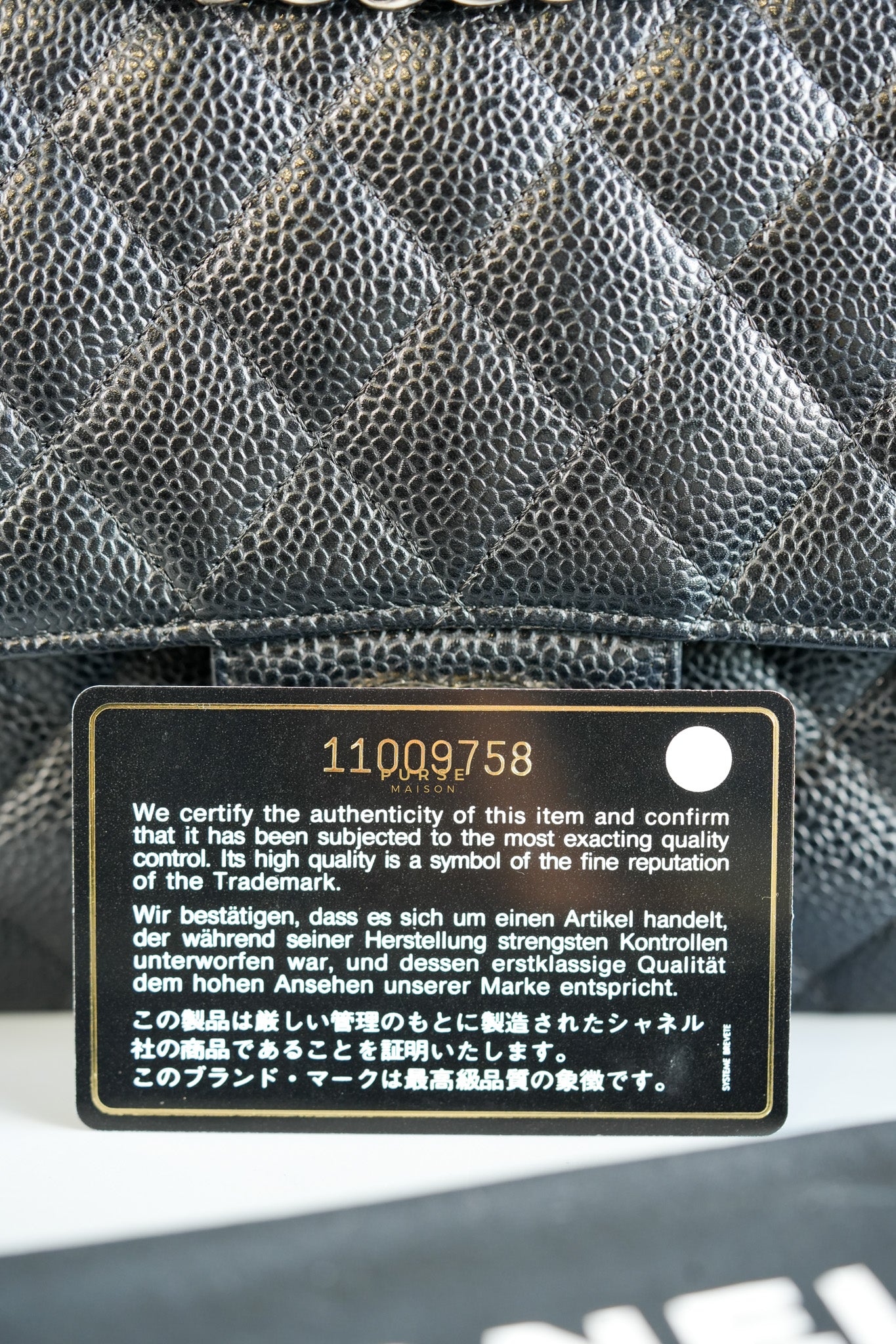 Classic Double Flap Medium Black Caviar Leather & Silver Hardware (Series 11) | Purse Maison Luxury Bags Shop