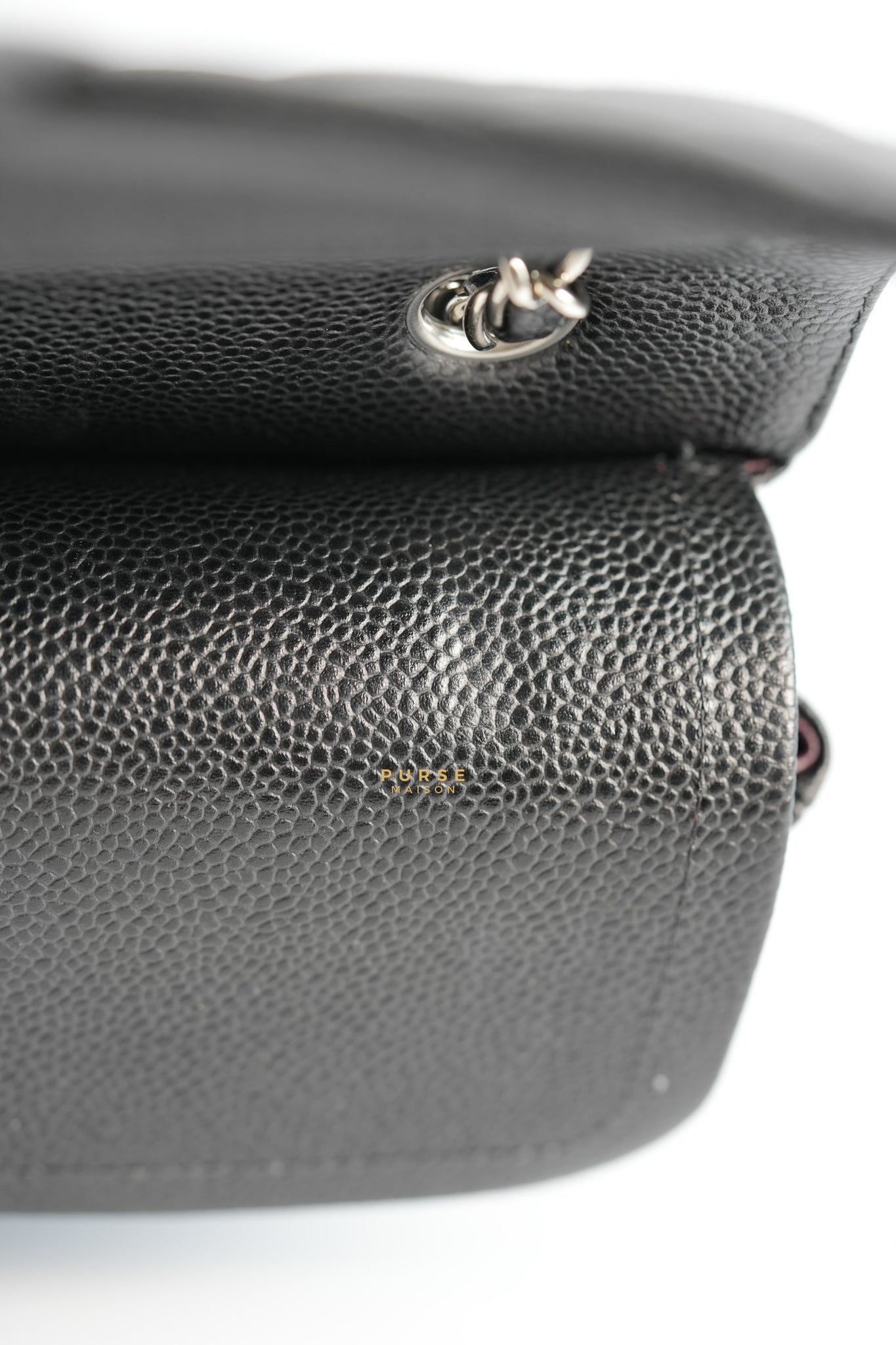 Classic Double Flap Medium Black Caviar Leather & Silver Hardware Series 24 | Purse Maison Luxury Bags Shop