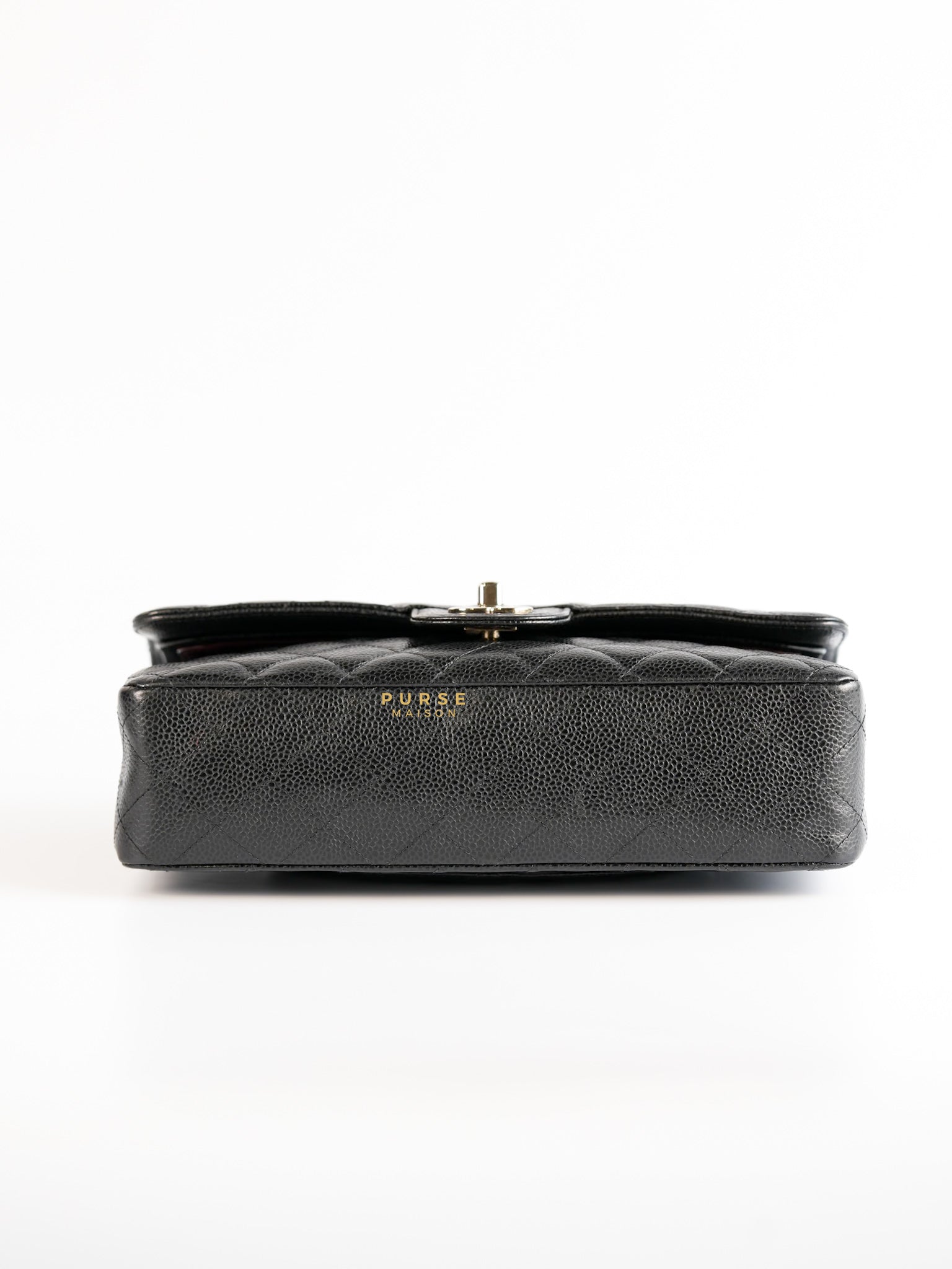 Classic Double Flap Medium Black Caviar Leather & Silver Hardware Series 24 | Purse Maison Luxury Bags Shop