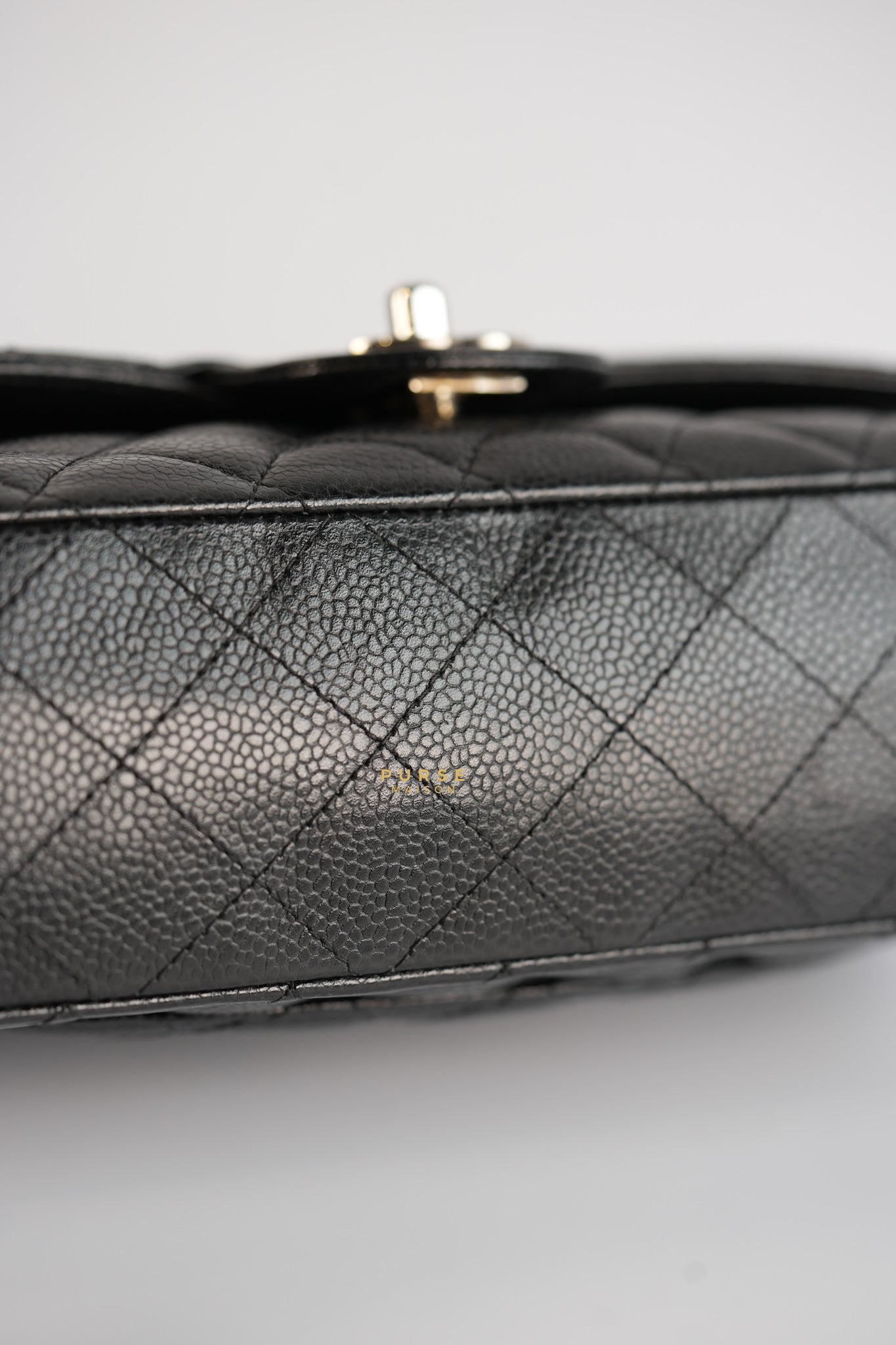 Classic Double Flap Medium Black Caviar Leather & Silver Hardware Series 24 | Purse Maison Luxury Bags Shop