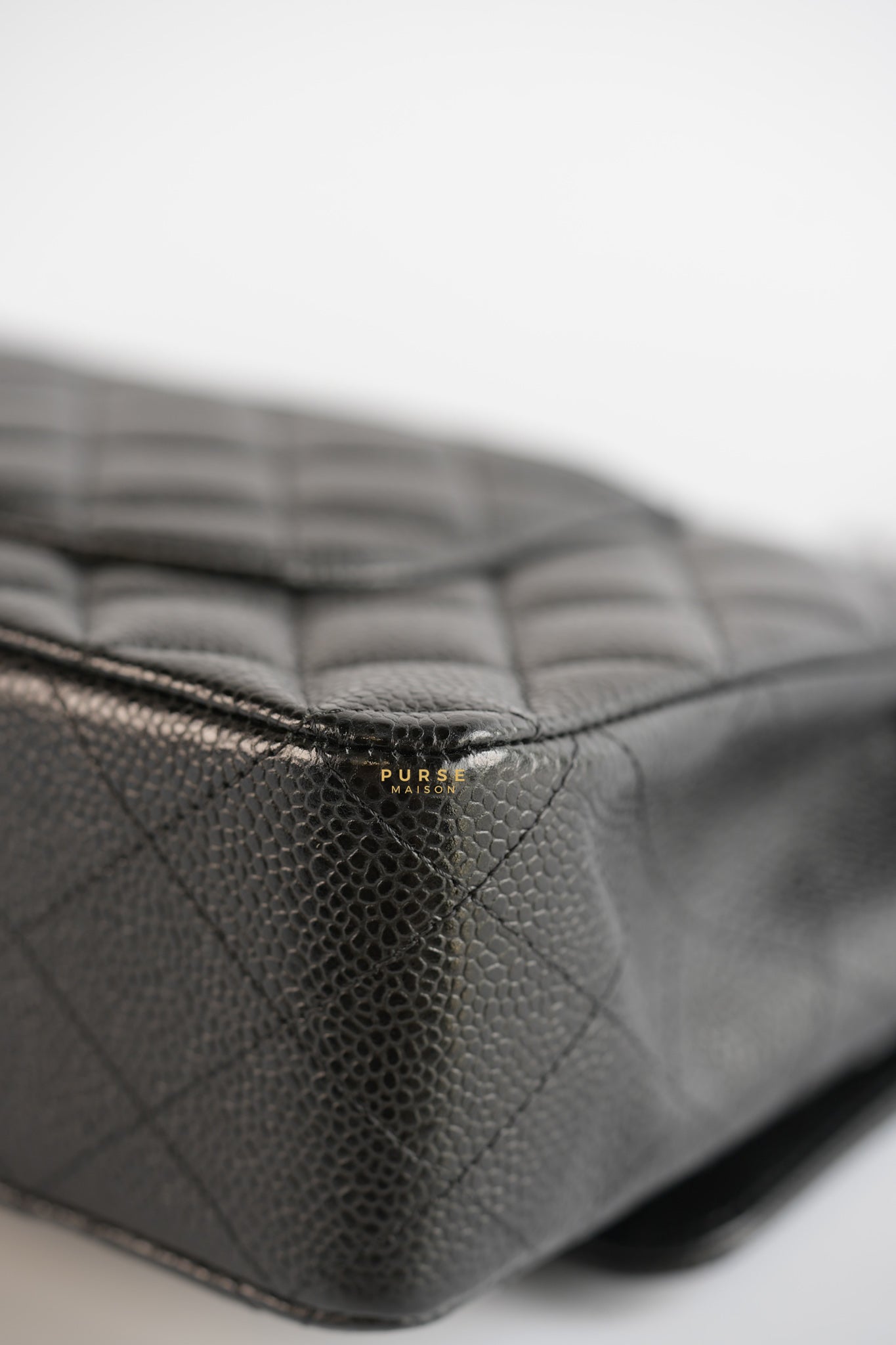 Classic Double Flap Medium Black Caviar Leather & Silver Hardware Series 28 | Purse Maison Luxury Bags Shop