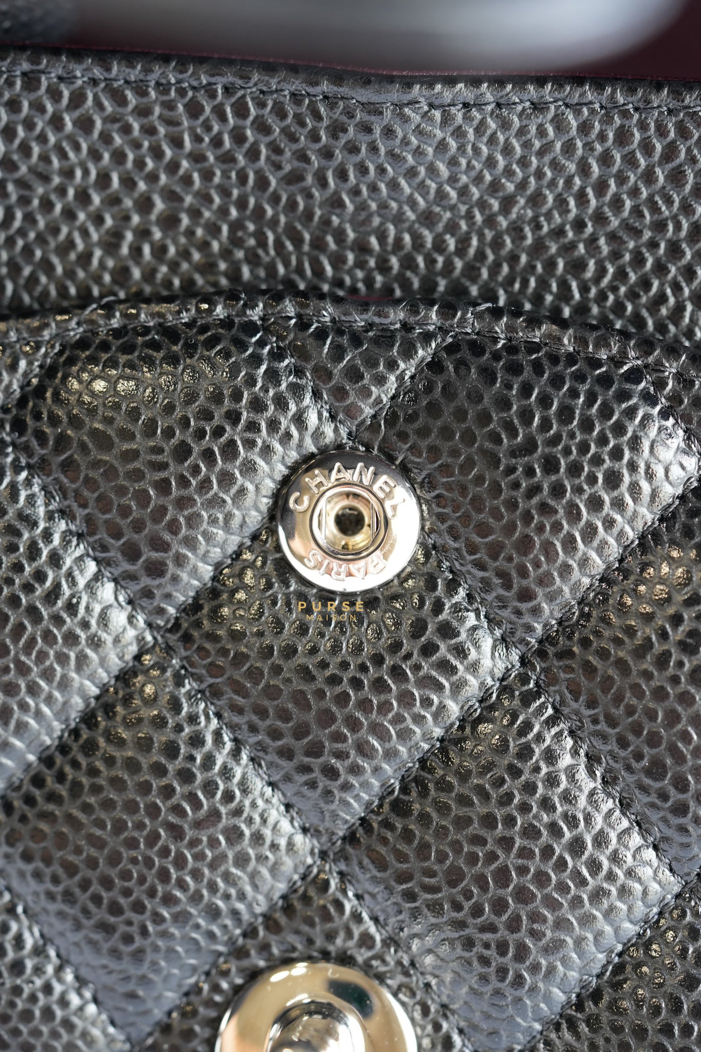 Classic Double Flap Medium Black Caviar Leather & Silver Hardware Series 28 | Purse Maison Luxury Bags Shop