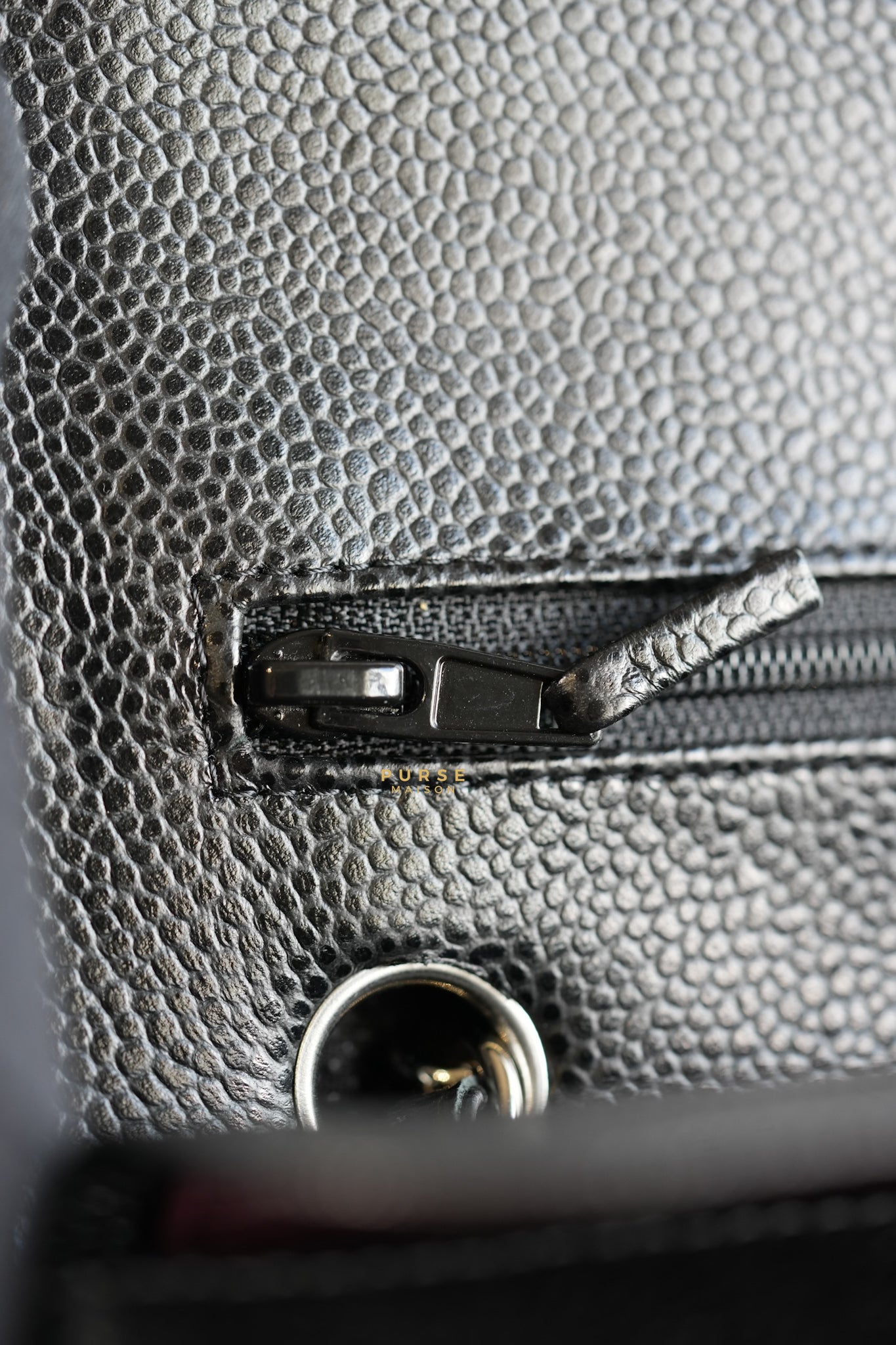 Classic Double Flap Medium Black Caviar Leather & Silver Hardware Series 28 | Purse Maison Luxury Bags Shop