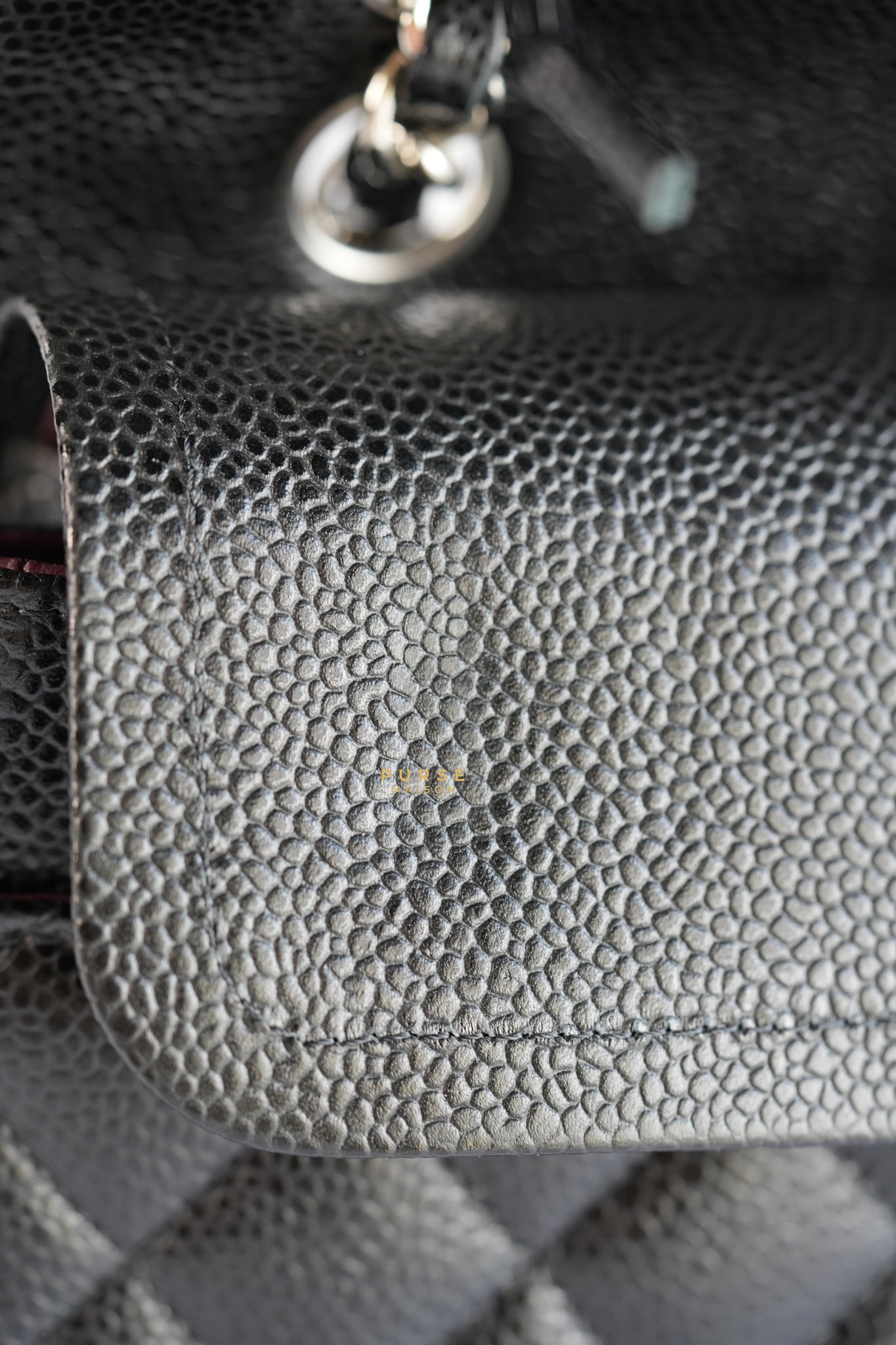 Classic Double Flap Medium Black Caviar Leather & Silver Hardware Series 28 | Purse Maison Luxury Bags Shop