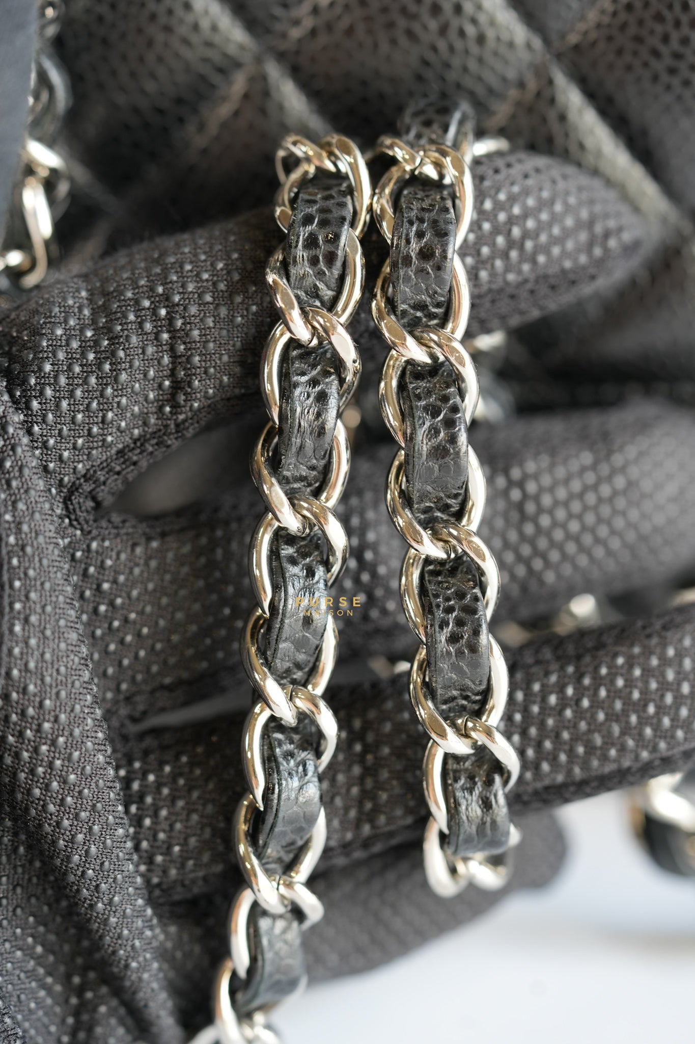Classic Double Flap Medium Black Caviar Leather & Silver Hardware Series 28 | Purse Maison Luxury Bags Shop
