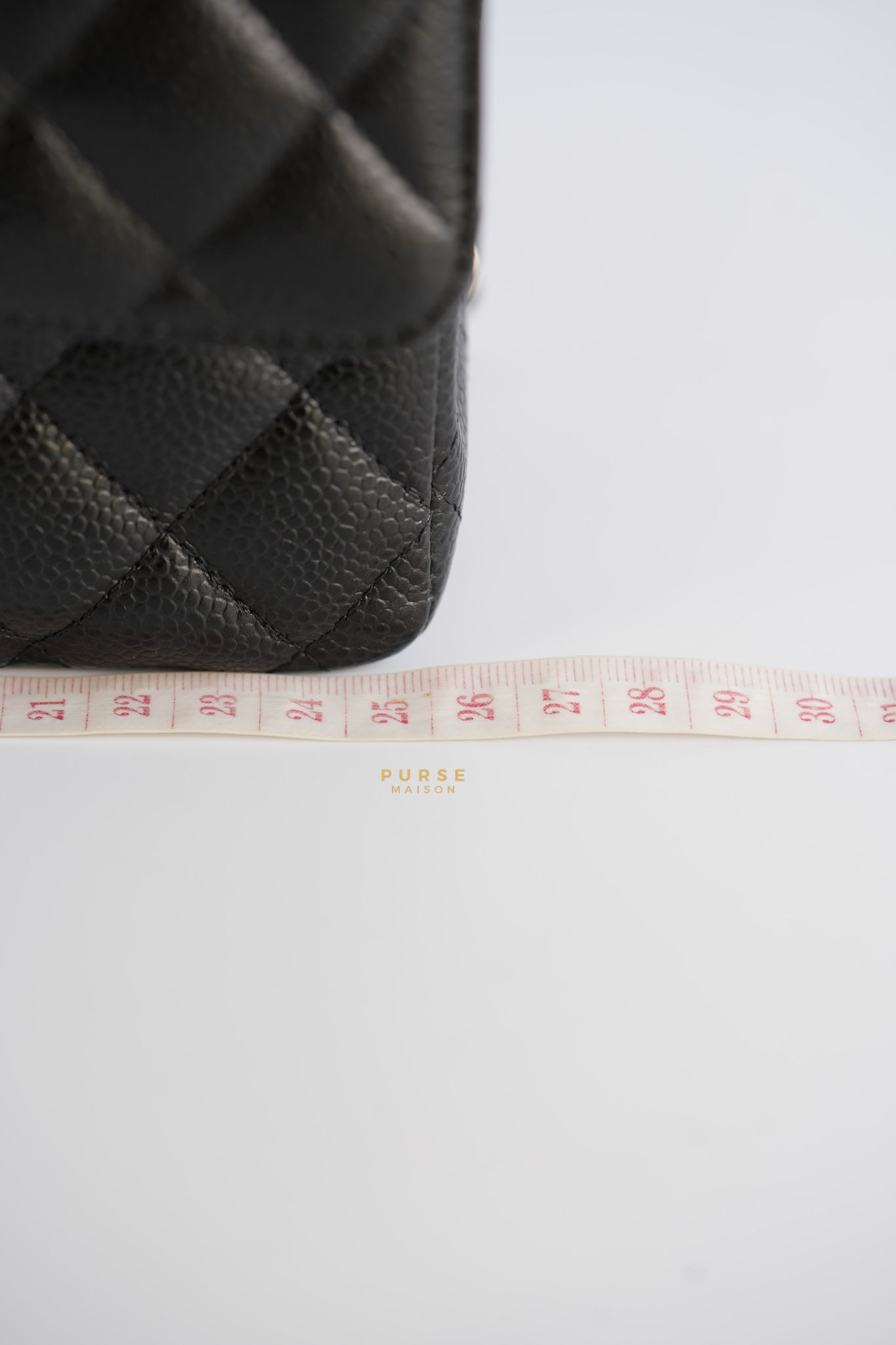 Classic Double Flap Medium Black Caviar Leather & Silver Hardware Series 28 | Purse Maison Luxury Bags Shop