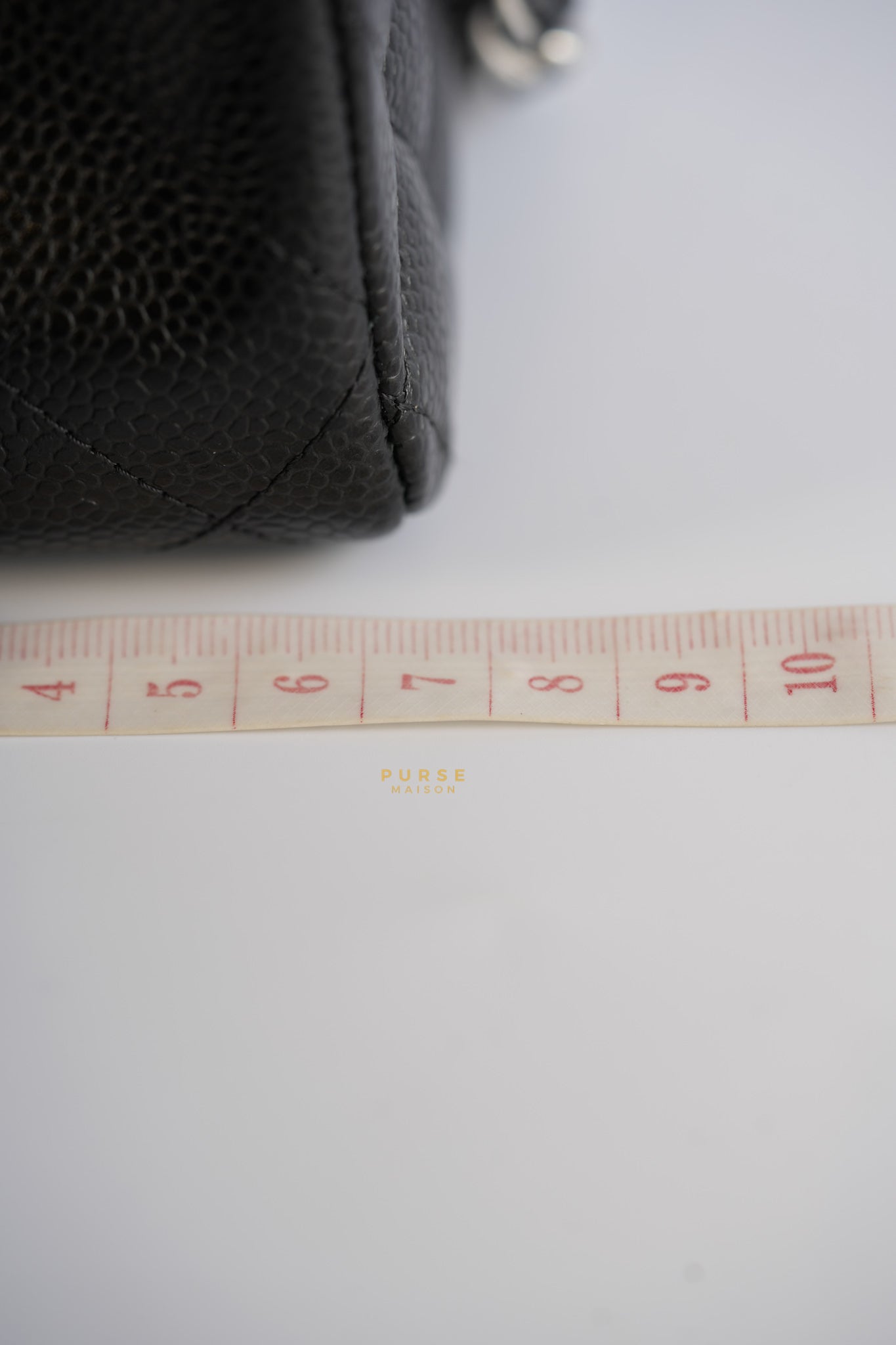 Classic Double Flap Medium Black Caviar Leather & Silver Hardware Series 28 | Purse Maison Luxury Bags Shop
