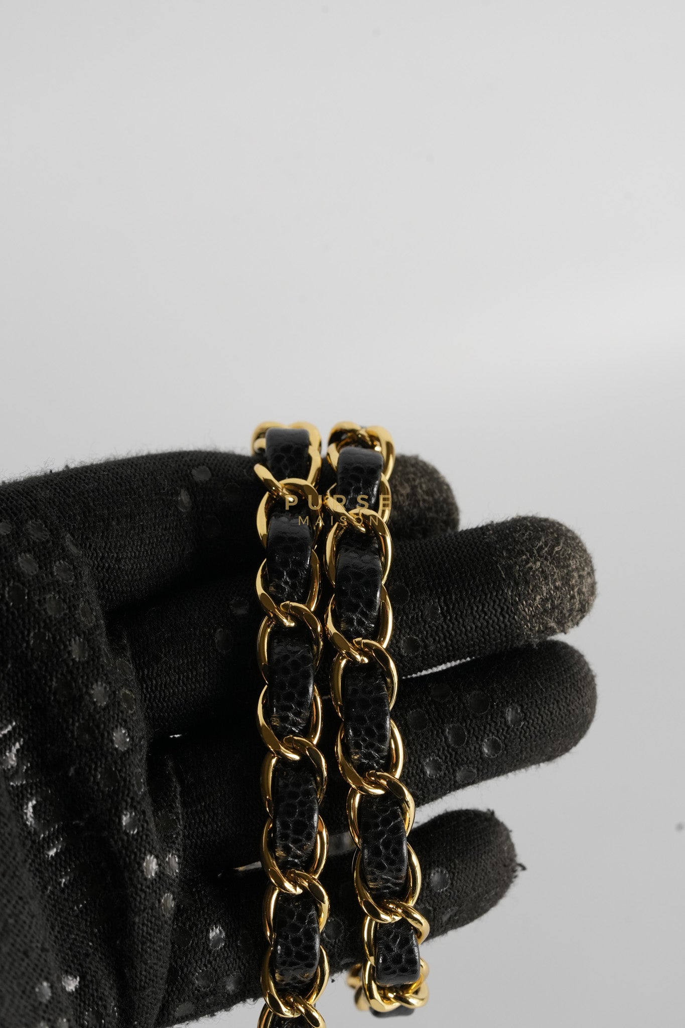 Classic Double Flap Medium Black in Quilted Caviar Leather and Gold Hardware Series 30 | Purse Maison Luxury Bags Shop