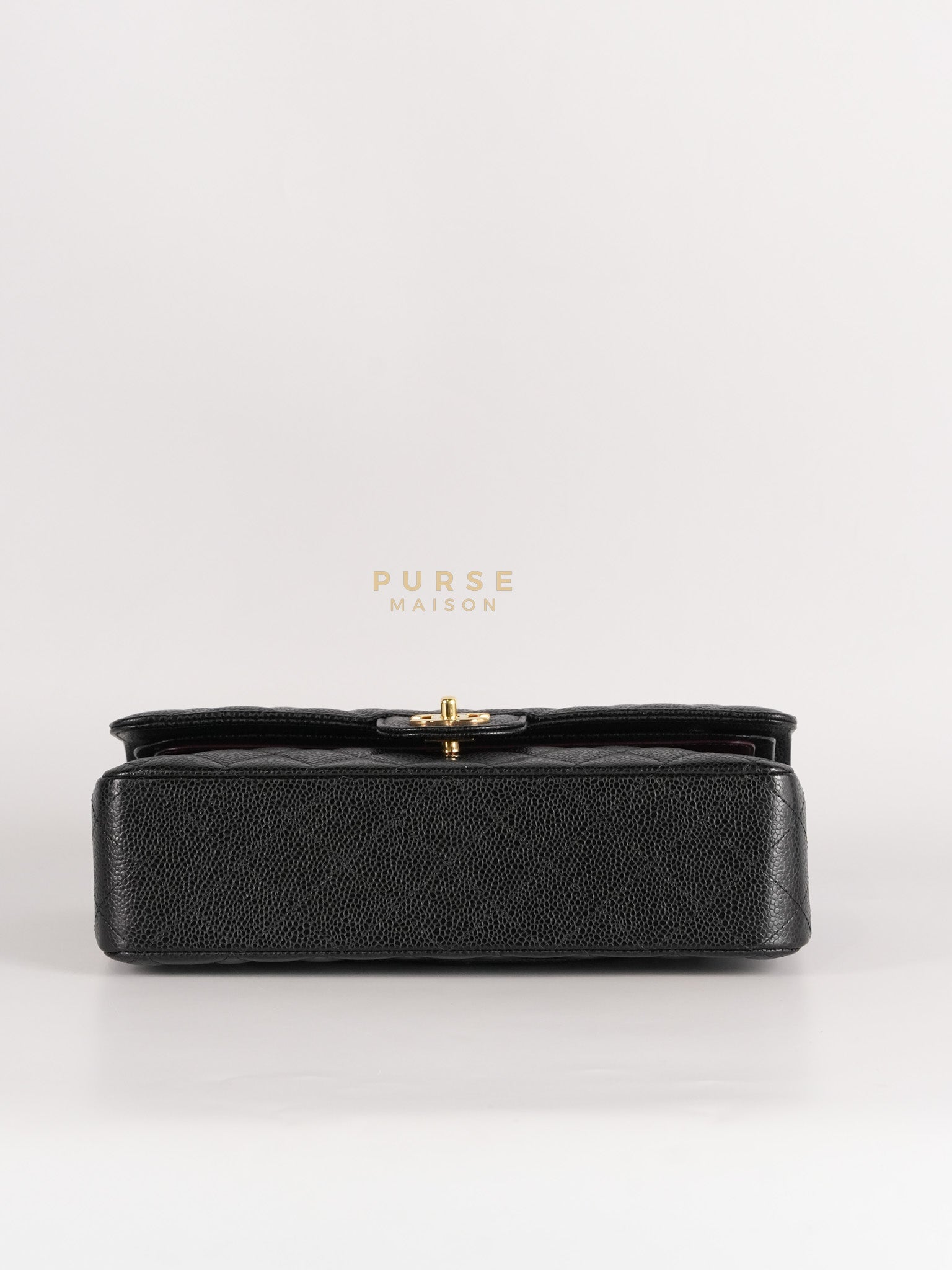 Classic Double Flap Medium Black in Quilted Caviar Leather and Gold Hardware Series 30 | Purse Maison Luxury Bags Shop