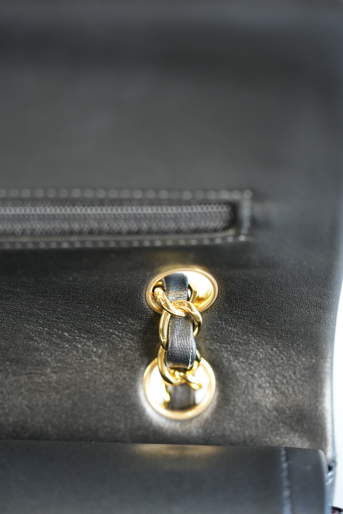 Classic Double Flap Medium Black Lambskin Leather and Gold Hardware Series 28 | Purse Maison Luxury Bags Shop