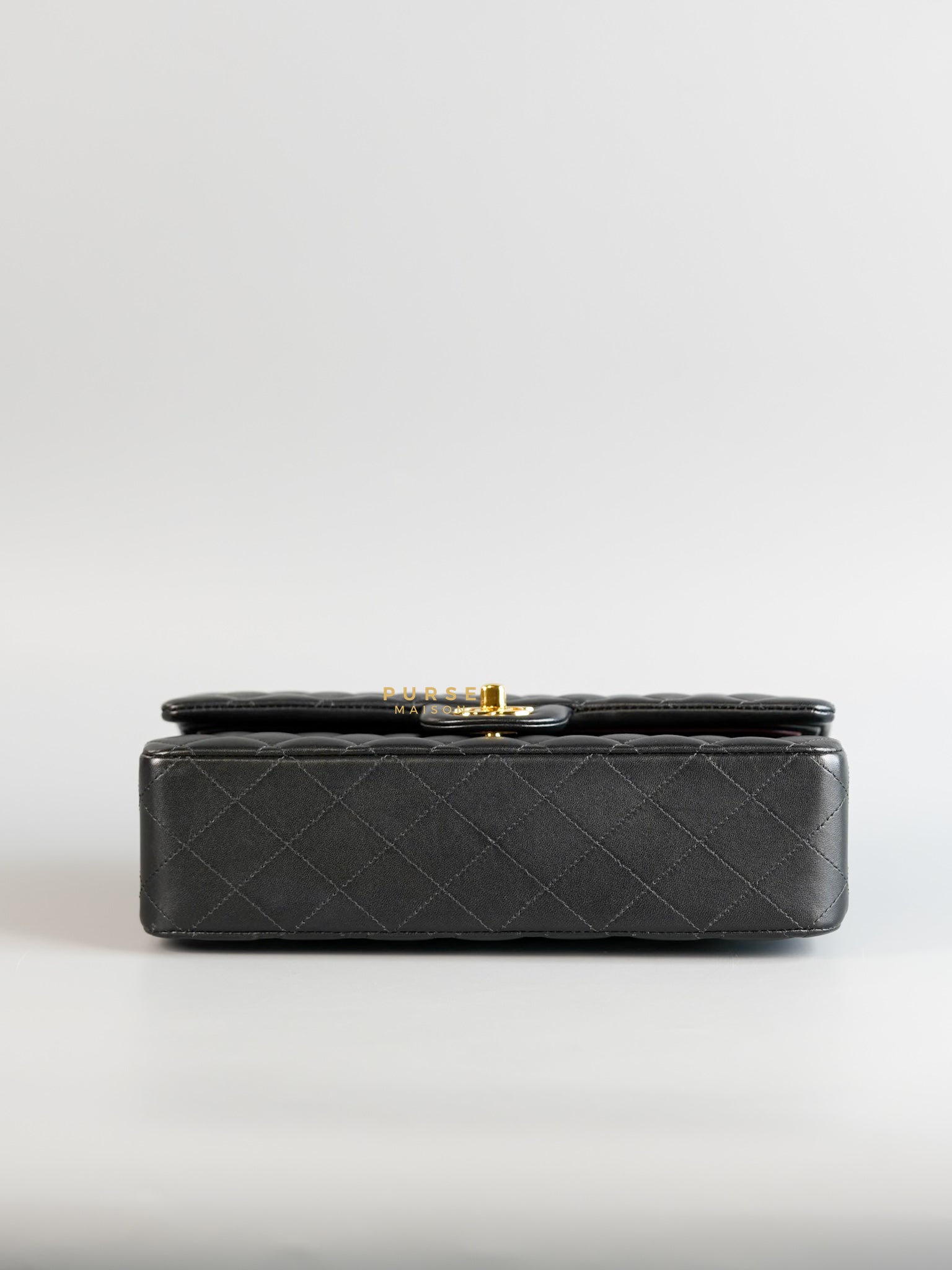 Classic Double Flap Medium Black Lambskin Leather and Gold Hardware Series 28 | Purse Maison Luxury Bags Shop