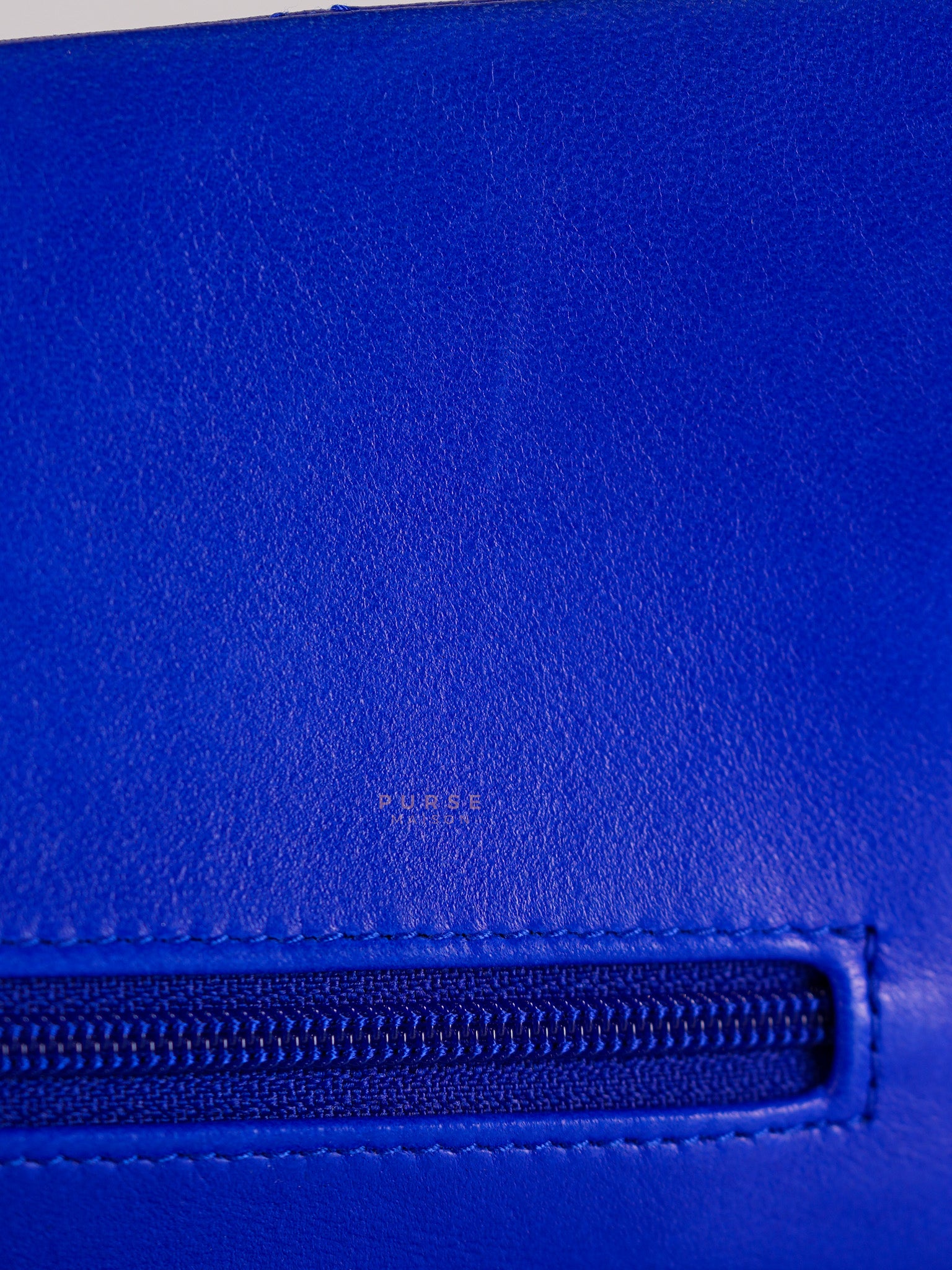 Classic Double Flap Medium Blue Lambskin Leather in Silver Hardware Series 13 | Purse Maison Luxury Bags Shop