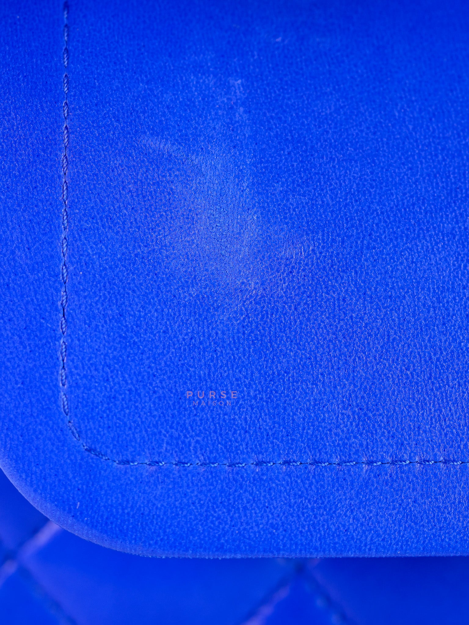 Classic Double Flap Medium Blue Lambskin Leather in Silver Hardware Series 13 | Purse Maison Luxury Bags Shop
