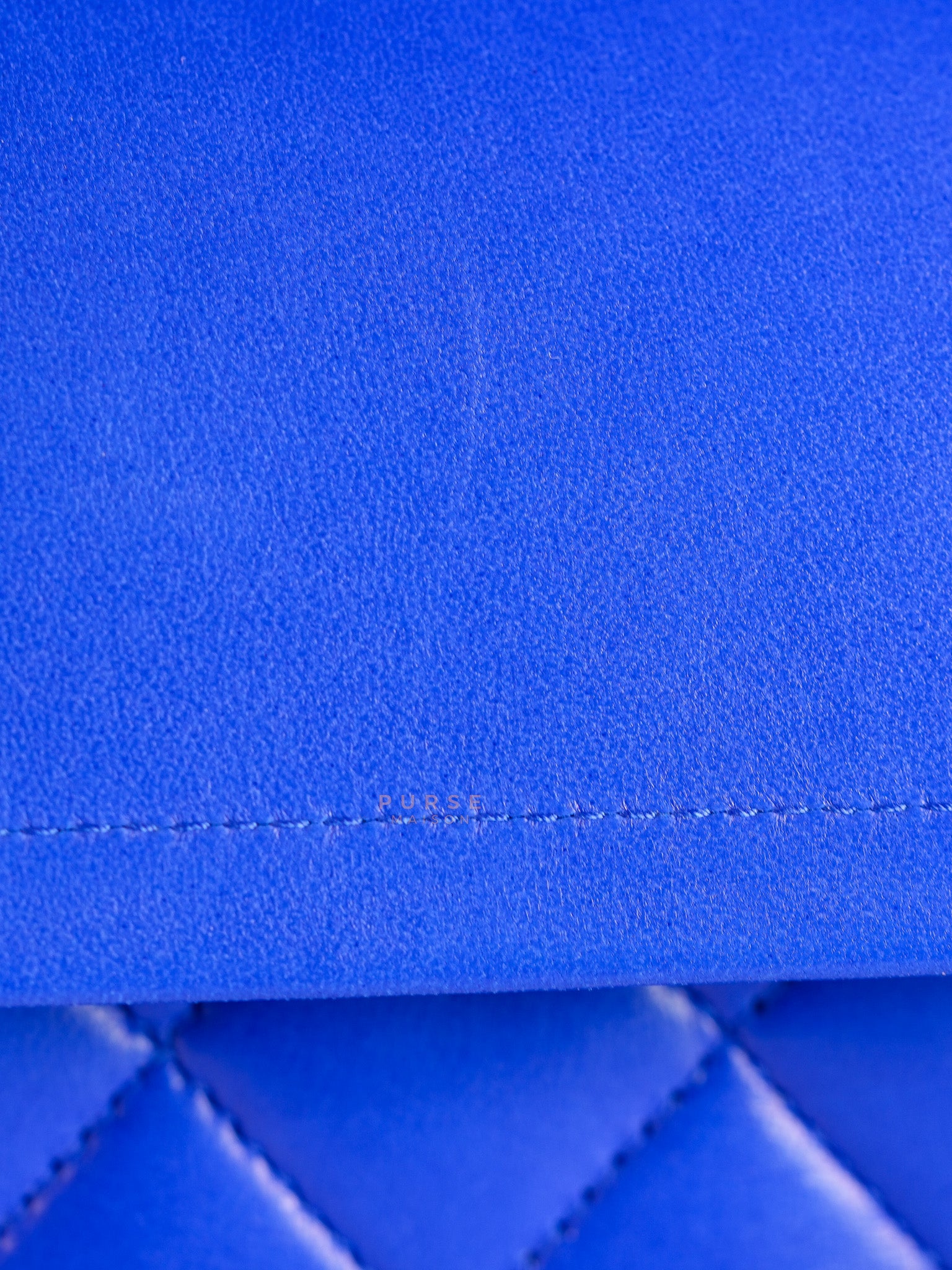 Classic Double Flap Medium Blue Lambskin Leather in Silver Hardware Series 13 | Purse Maison Luxury Bags Shop