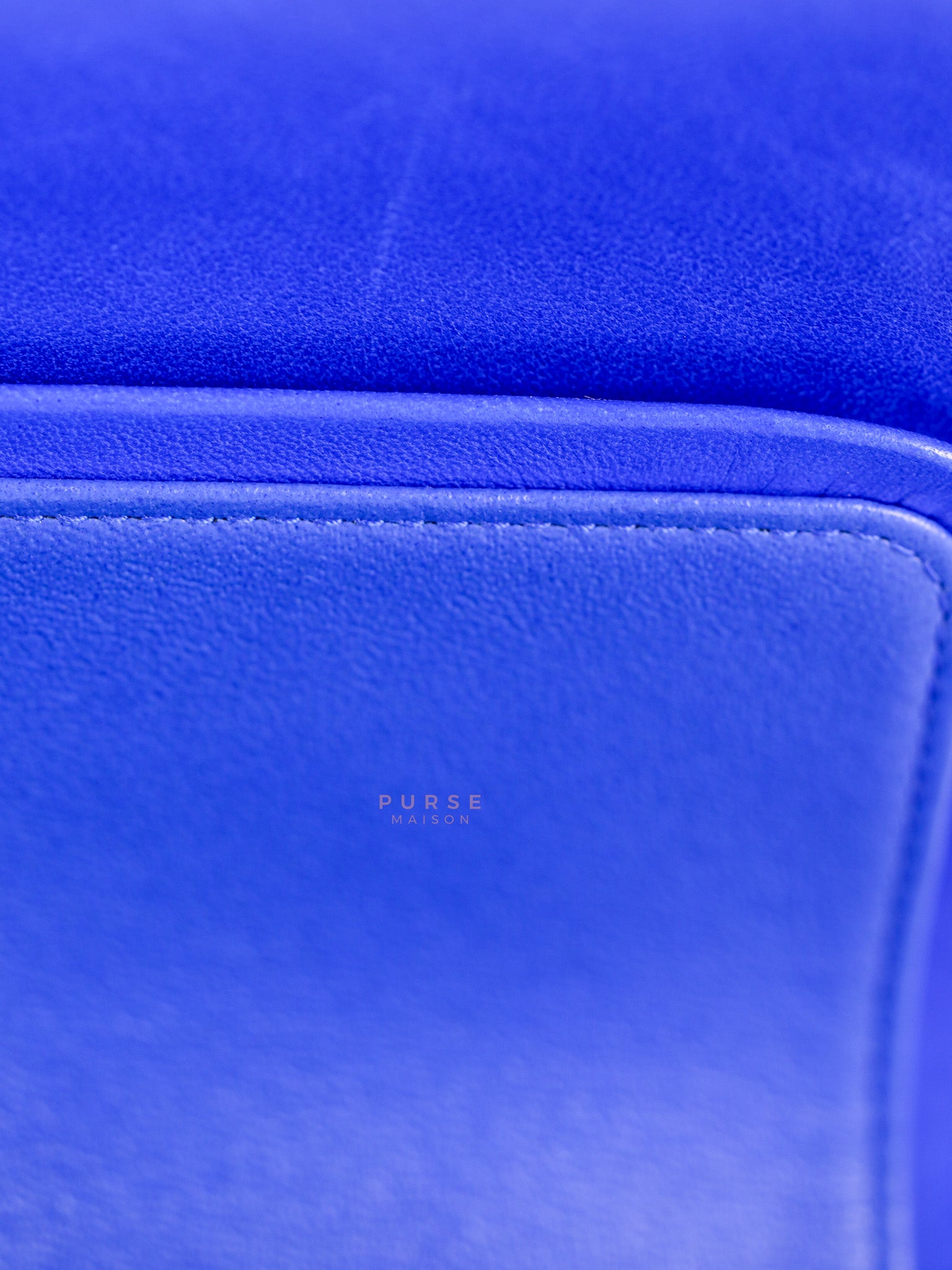 Classic Double Flap Medium Blue Lambskin Leather in Silver Hardware Series 13 | Purse Maison Luxury Bags Shop