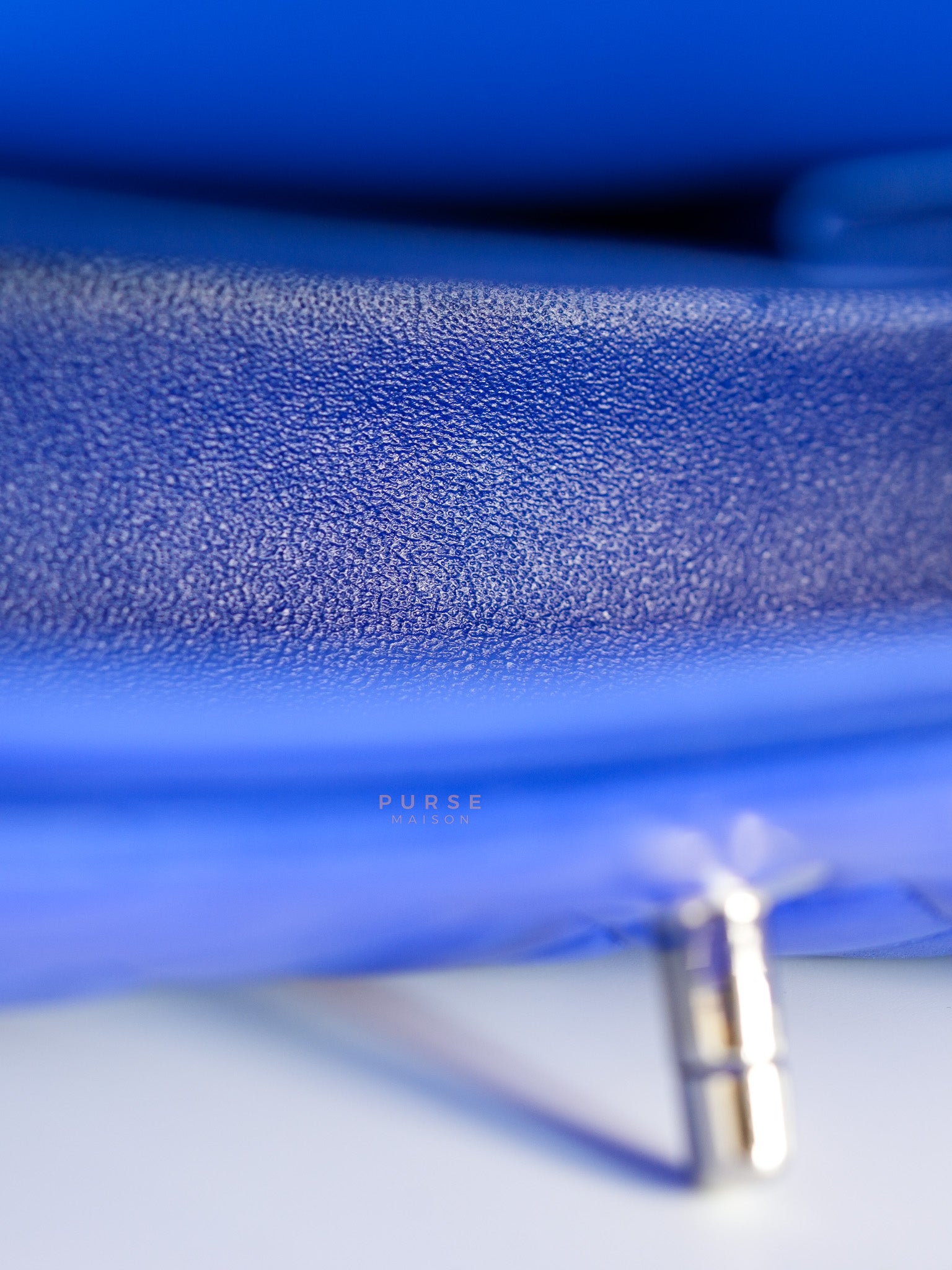 Classic Double Flap Medium Blue Lambskin Leather in Silver Hardware Series 13 | Purse Maison Luxury Bags Shop