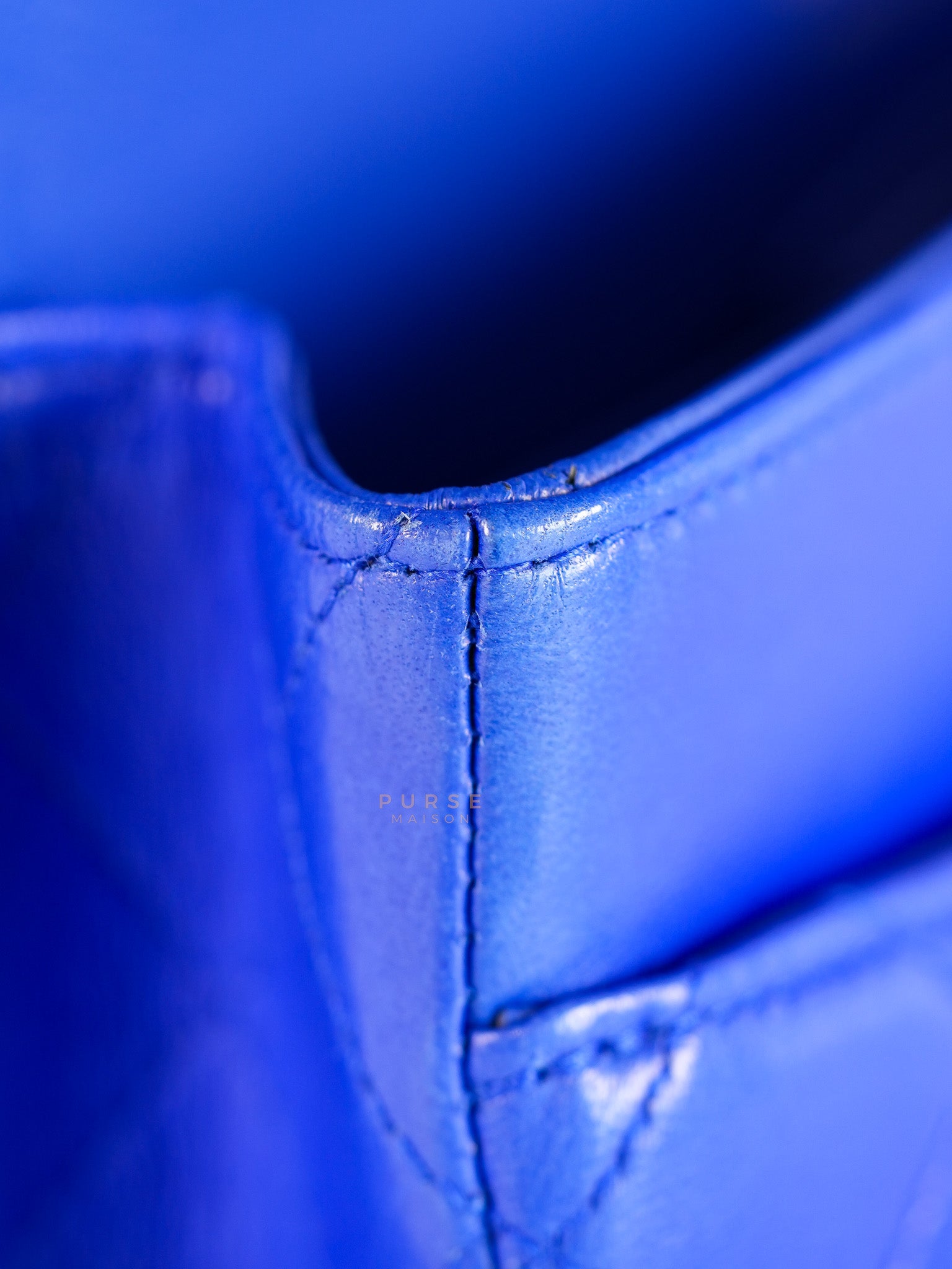 Classic Double Flap Medium Blue Lambskin Leather in Silver Hardware Series 13 | Purse Maison Luxury Bags Shop