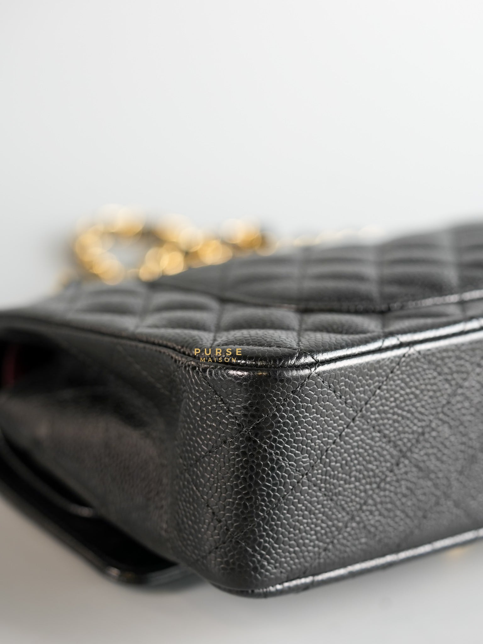 Classic Double Flap Medium in Black Caviar & Gold Hardware Series 28 | Purse Maison Luxury Bags Shop