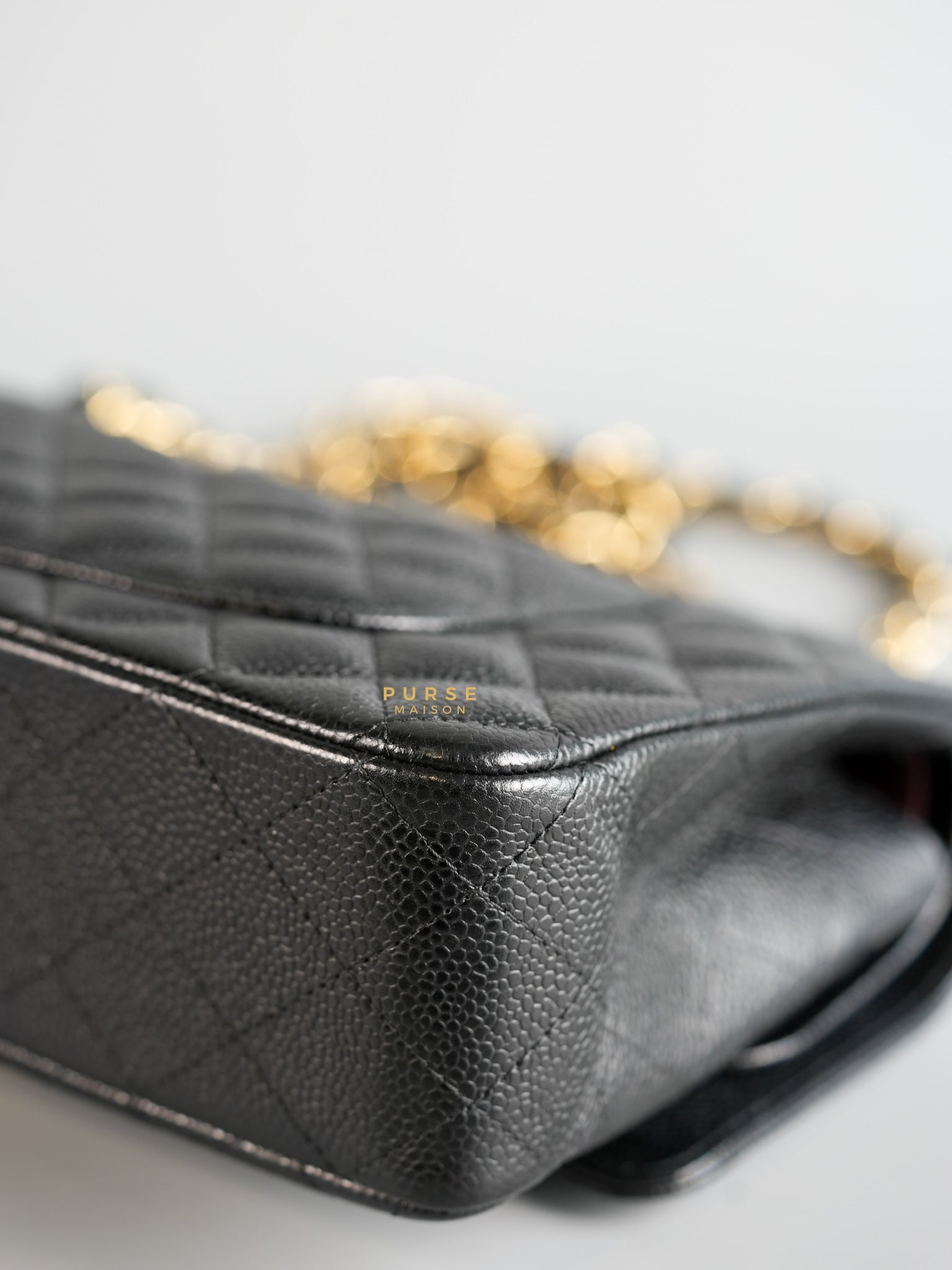 Classic Double Flap Medium in Black Caviar & Gold Hardware Series 28 | Purse Maison Luxury Bags Shop