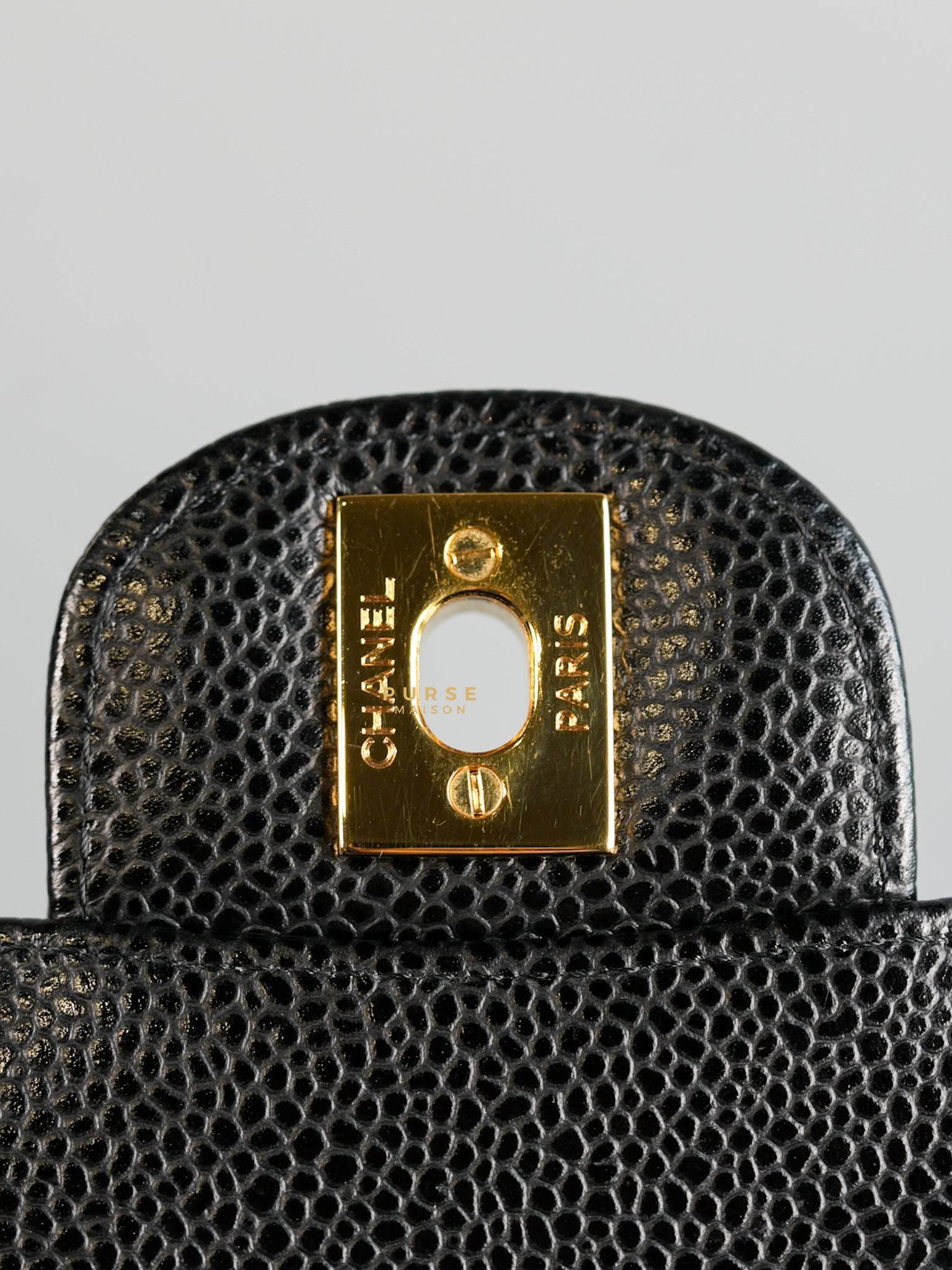 Classic Double Flap Medium in Black Caviar & Gold Hardware Series 28 | Purse Maison Luxury Bags Shop