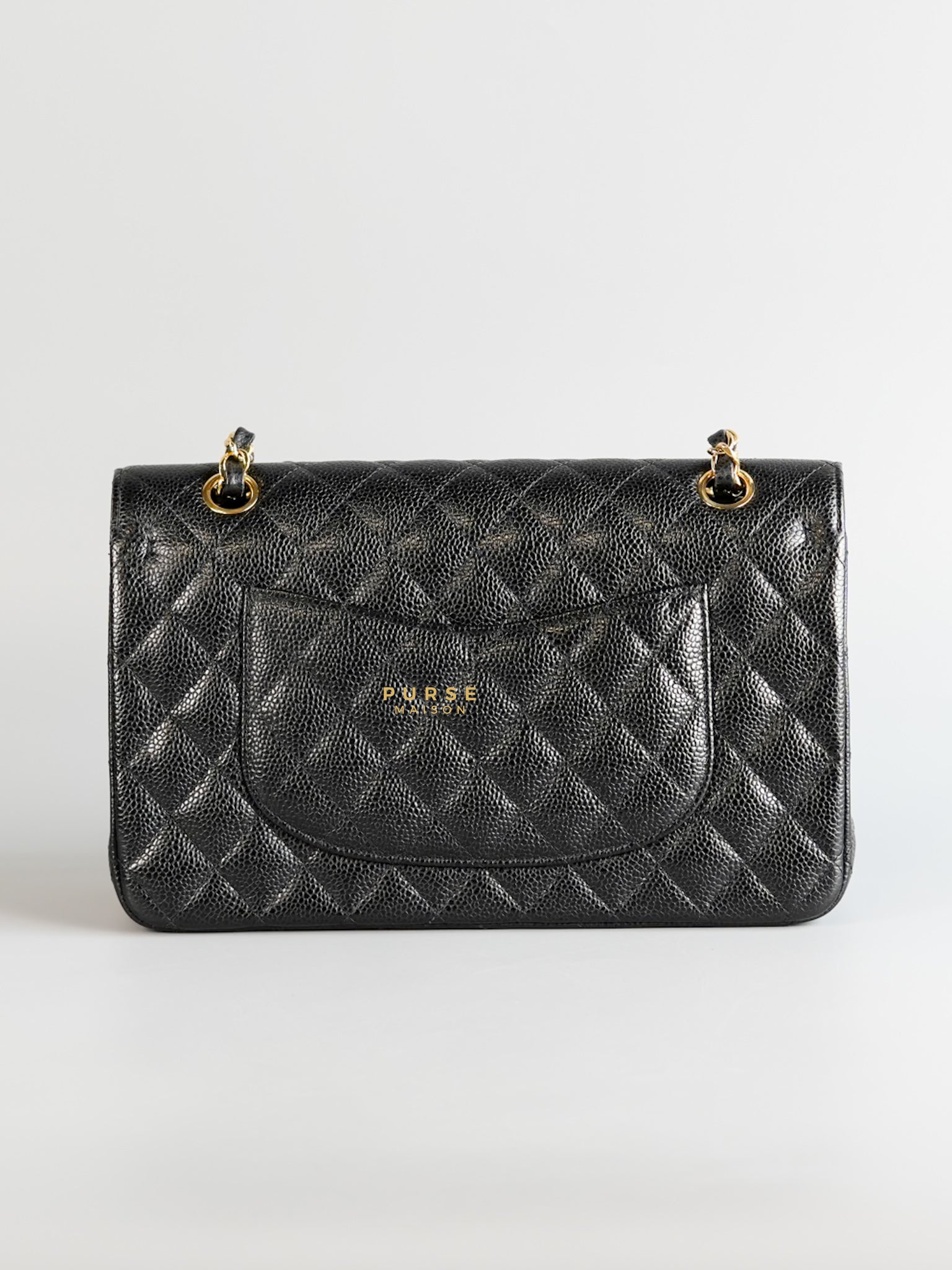 Classic Double Flap Medium in Black Caviar & Gold Hardware Series 28 | Purse Maison Luxury Bags Shop