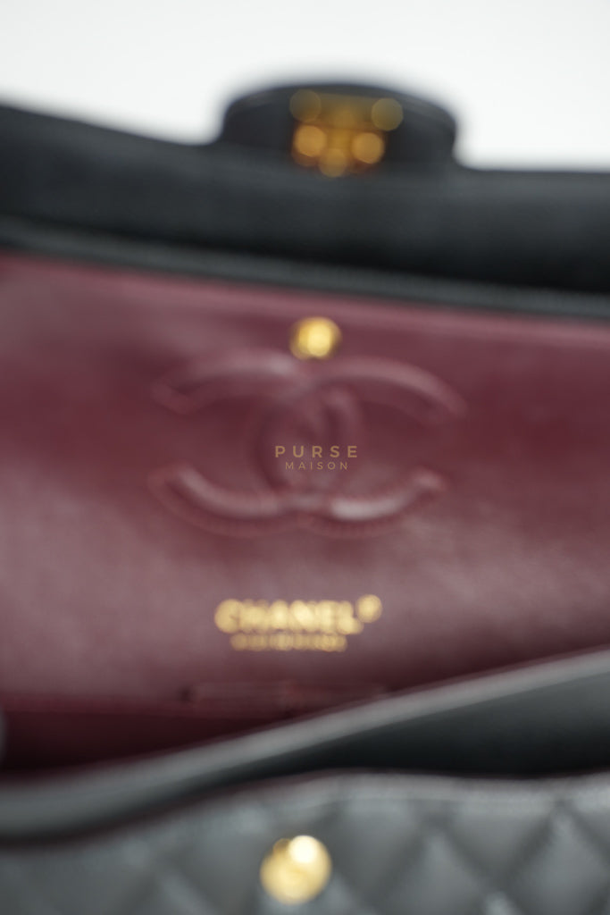 Classic Double Flap Medium in Black Caviar Leather and Gold Hardware Series 19 | Purse Maison Luxury Bags Shop