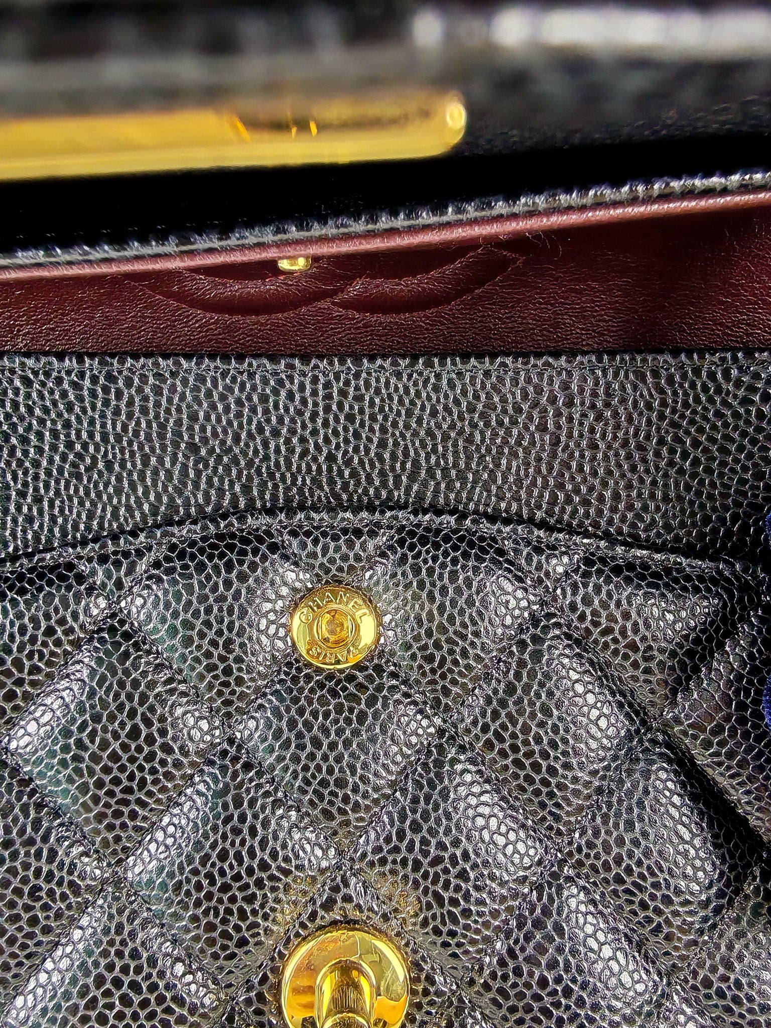 Classic Double Flap Medium in Black Caviar Leather and Gold Hardware Series 20 | Purse Maison Luxury Bags Shop