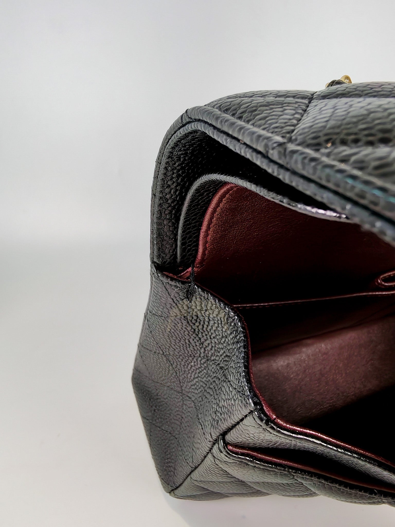 Classic Double Flap Medium in Black Caviar Leather and Gold Hardware Series 20 | Purse Maison Luxury Bags Shop