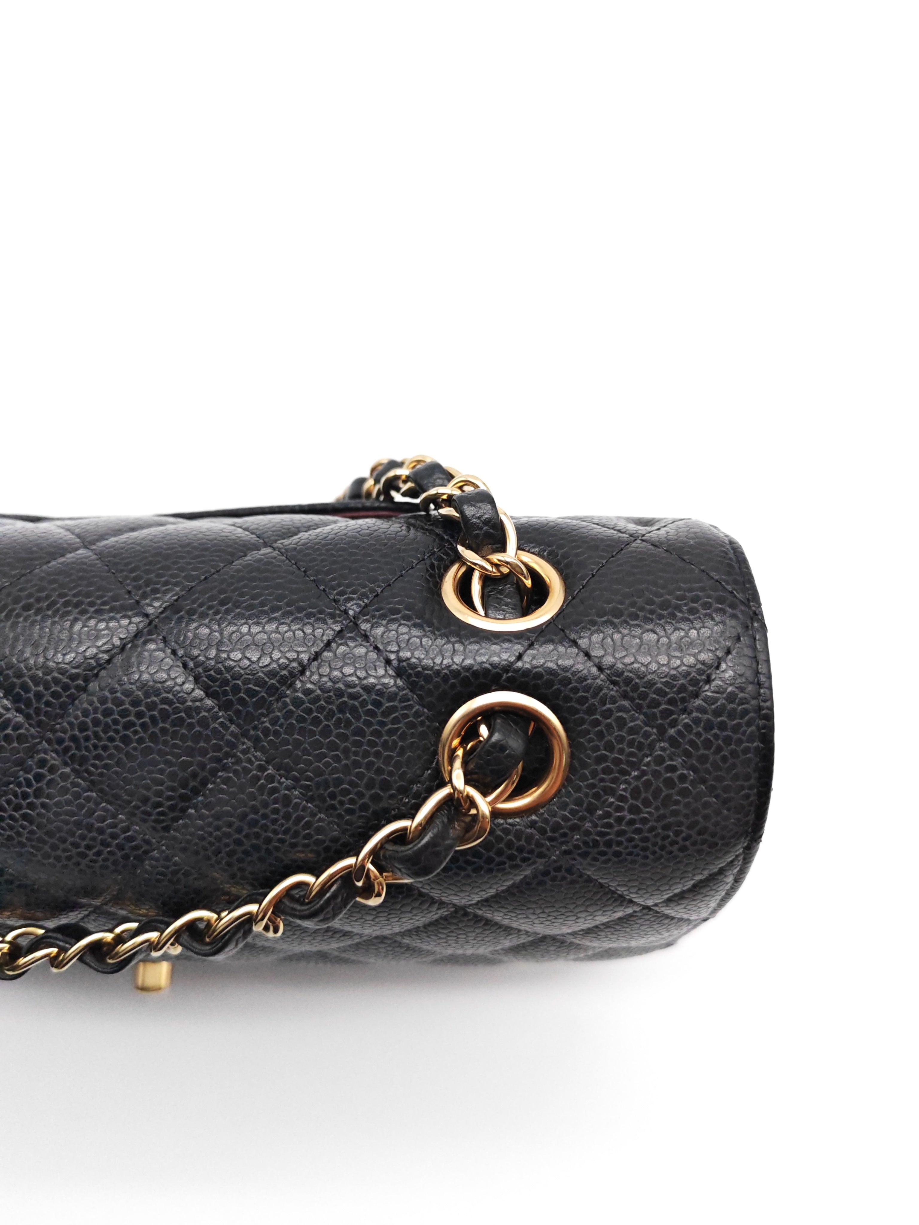 Classic Double Flap Medium in Black Caviar Leather and Gold Hardware(Microchip) | Purse Maison Luxury Bags Shop
