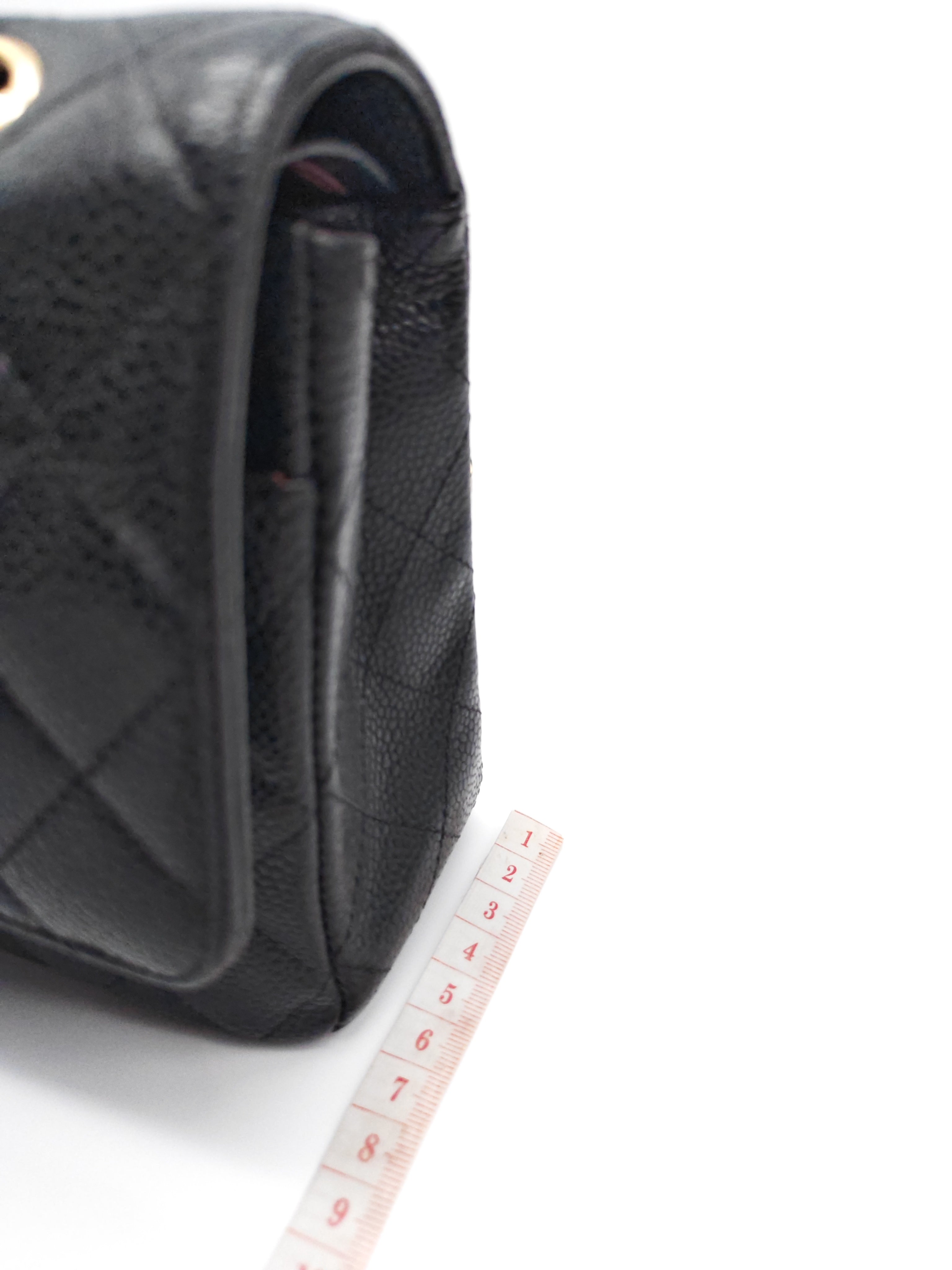 Classic Double Flap Medium in Black Caviar Leather and Gold Hardware(Microchip) | Purse Maison Luxury Bags Shop