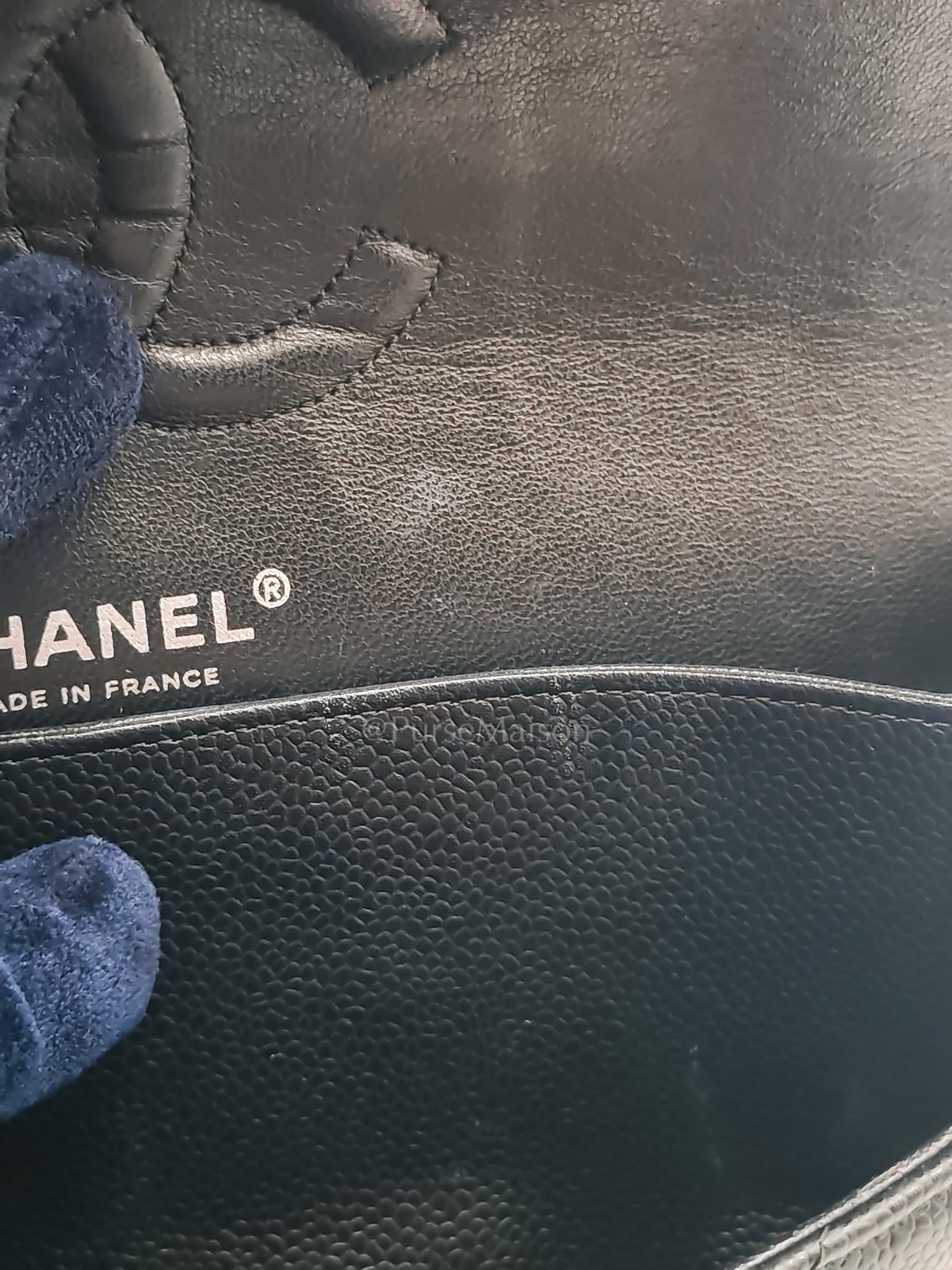 Classic Double Flap Medium in Black Caviar Leather and Silver Hardware Series 12 | Purse Maison Luxury Bags Shop