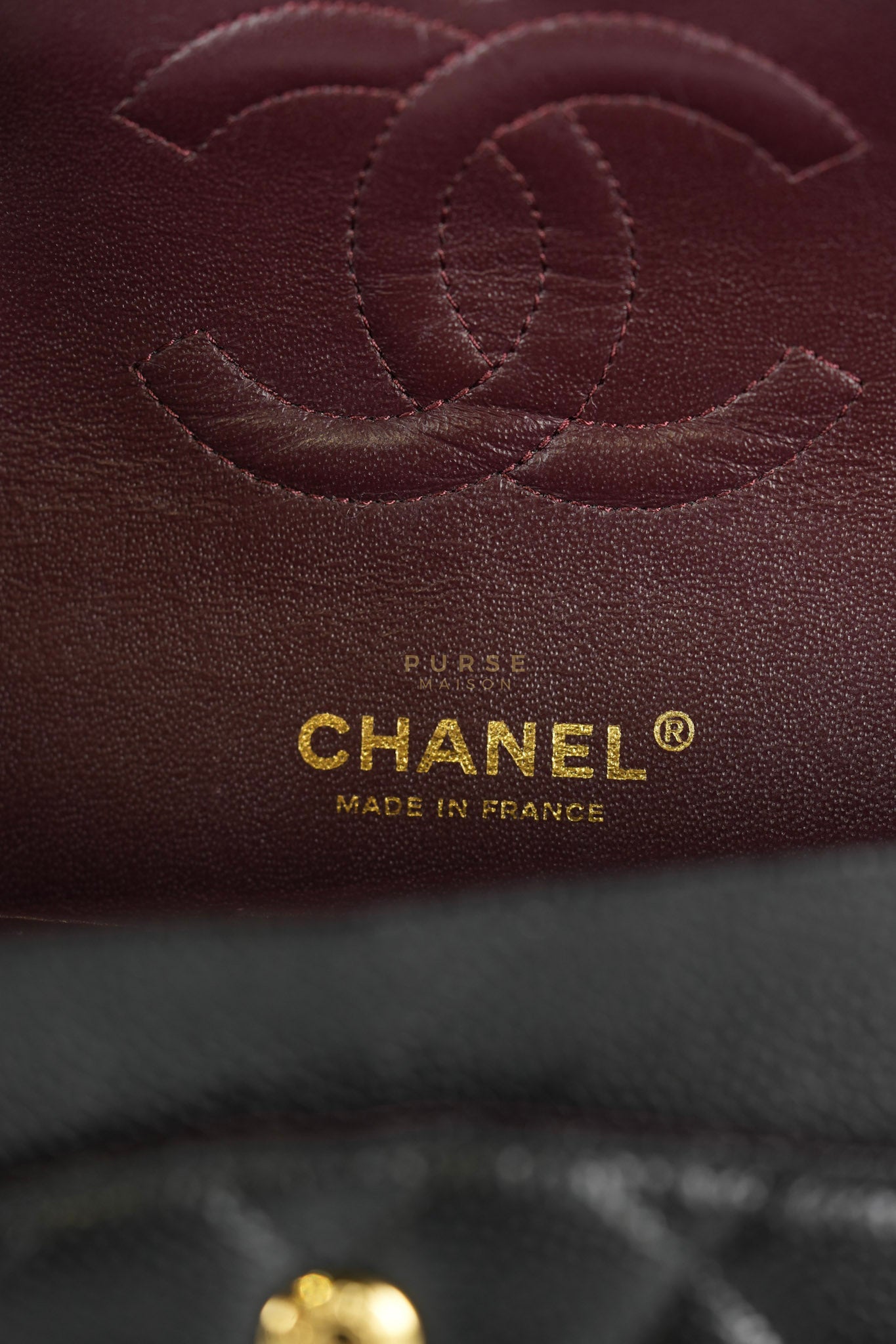 Classic Double Flap Medium in Black Caviar Leather Gold Hardware (Series 15) | Purse Maison Luxury Bags Shop