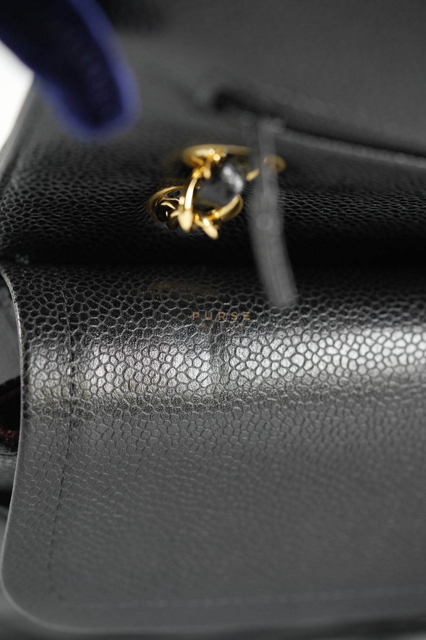 Classic Double Flap Medium in Black Caviar Leather Gold Hardware (Series 15) | Purse Maison Luxury Bags Shop