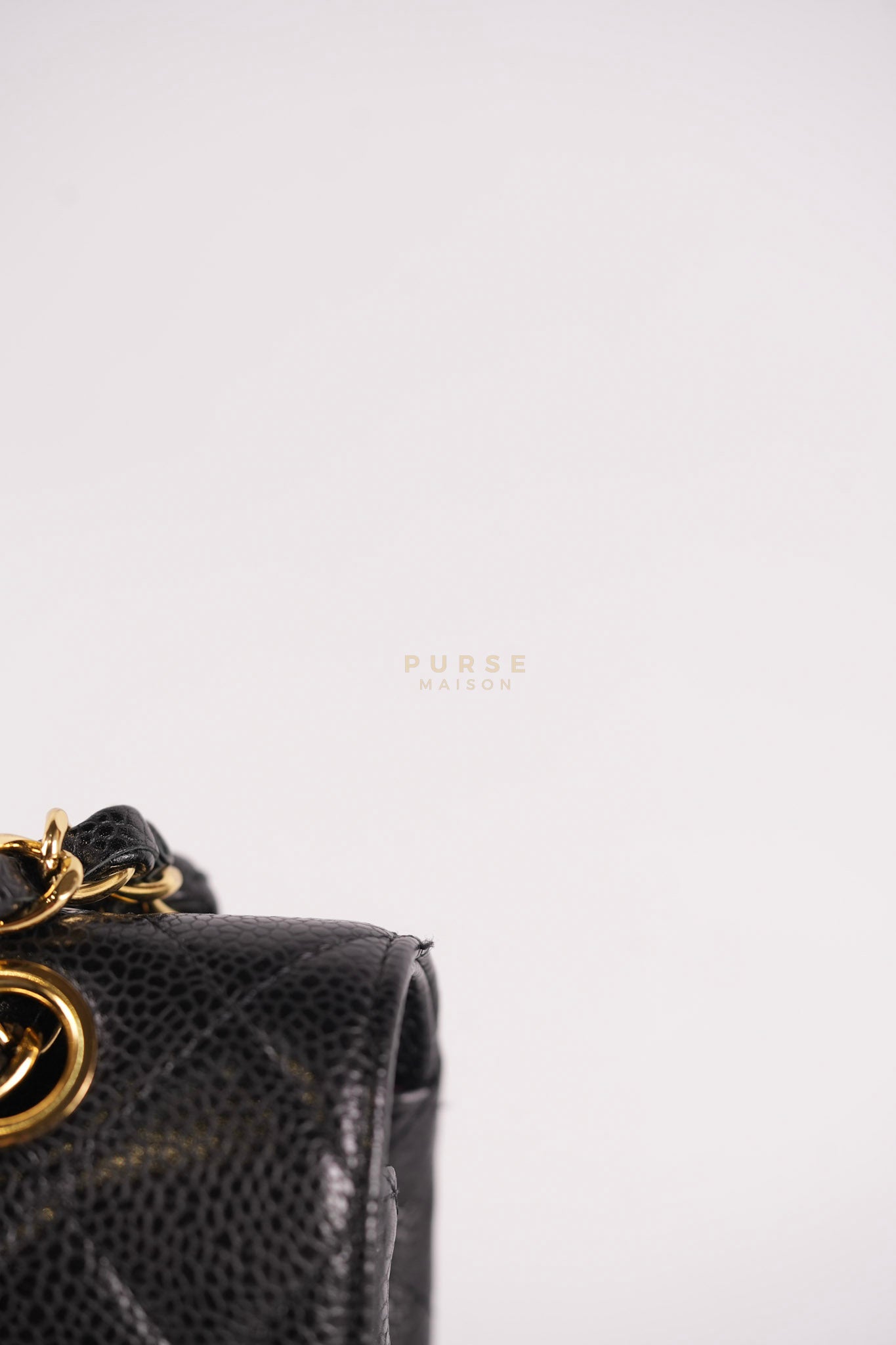Classic Double Flap Medium in Black Caviar Leather Gold Hardware (Series 15) | Purse Maison Luxury Bags Shop