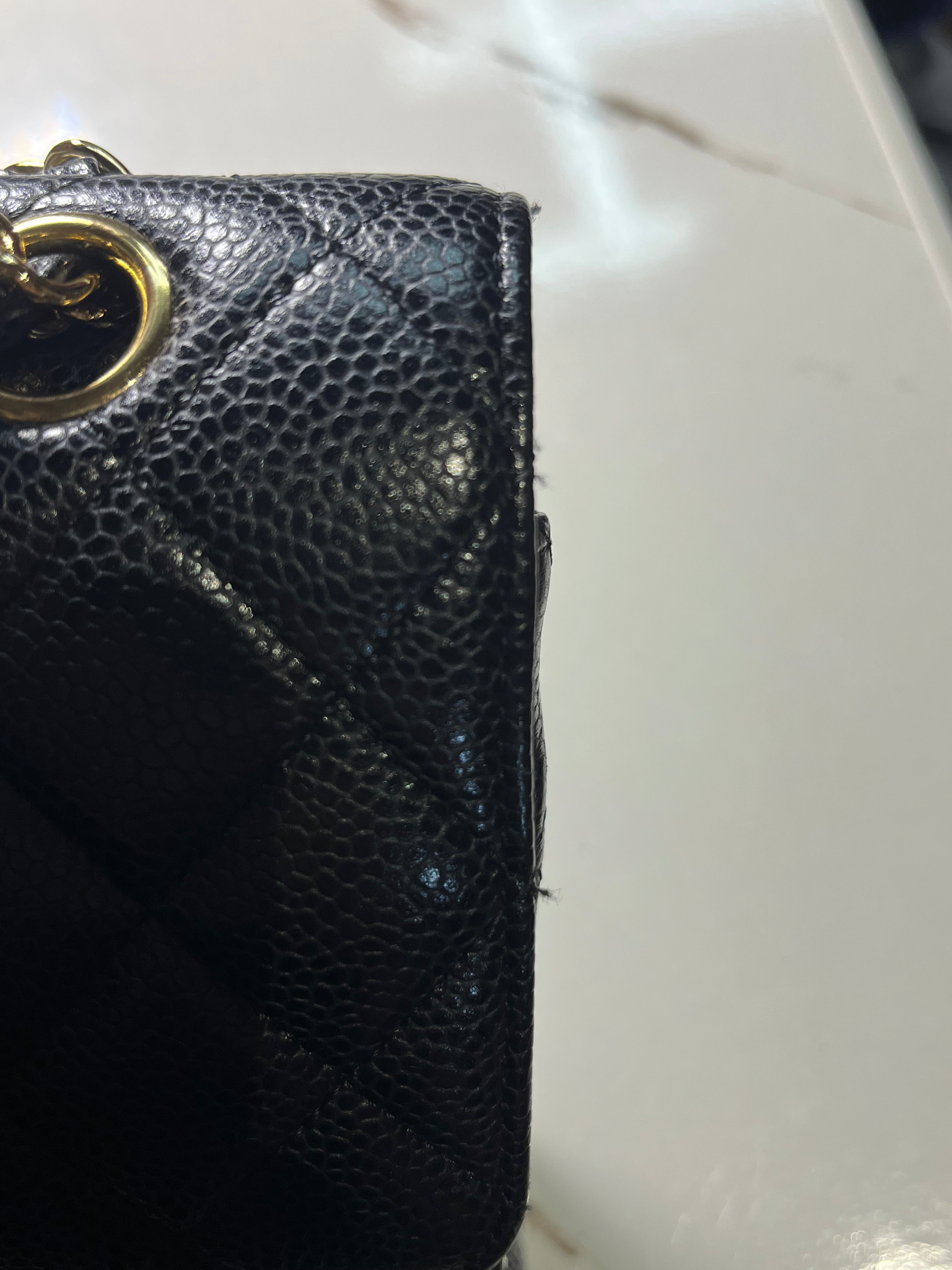 Classic Double Flap Medium in Black Caviar Leather Gold Hardware (Series 15) | Purse Maison Luxury Bags Shop